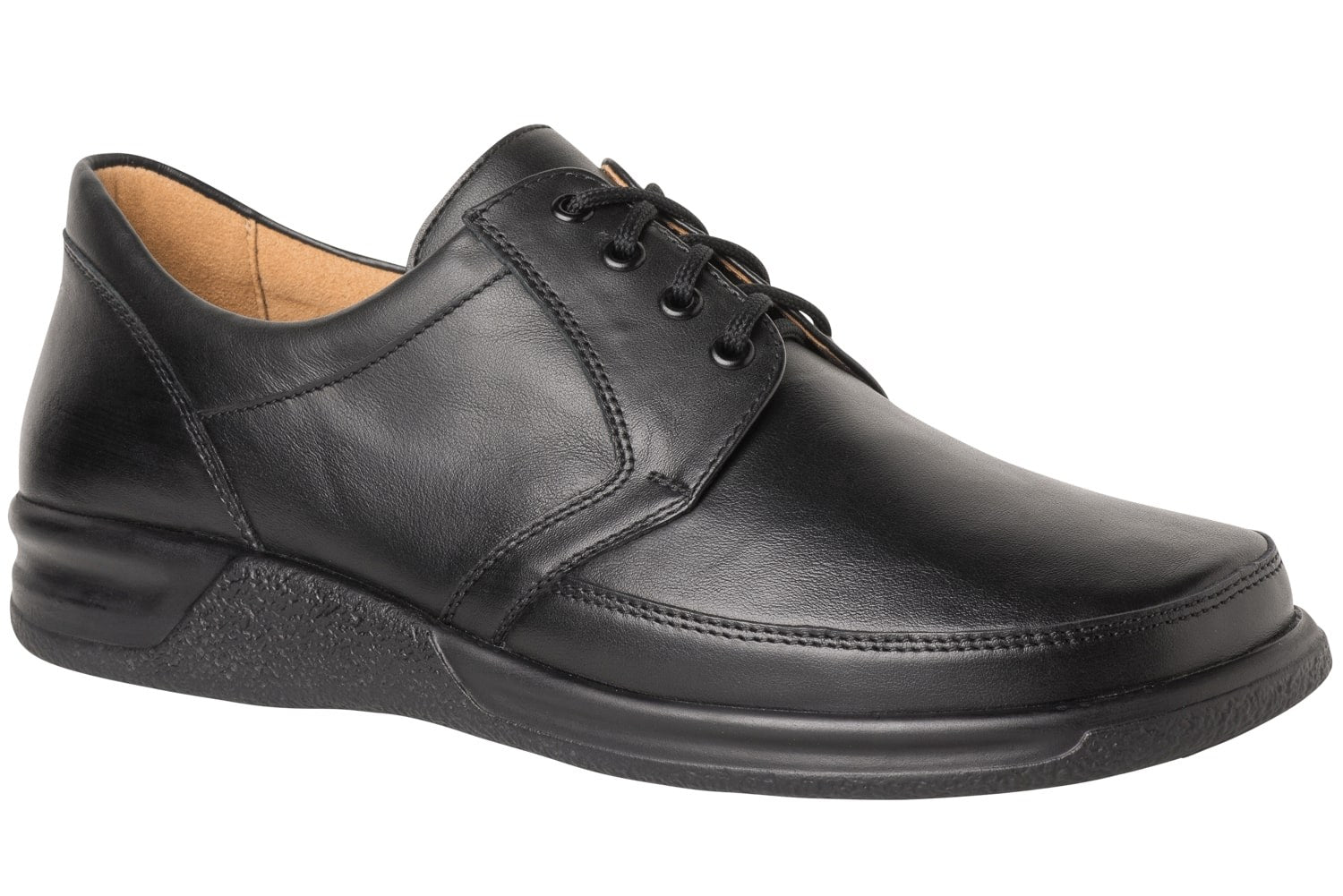 'Kurt' men's very wide (K) lace - up shoe - black - Chaplinshoes'Kurt' men's very wide (K) lace - up shoe - blackGanter