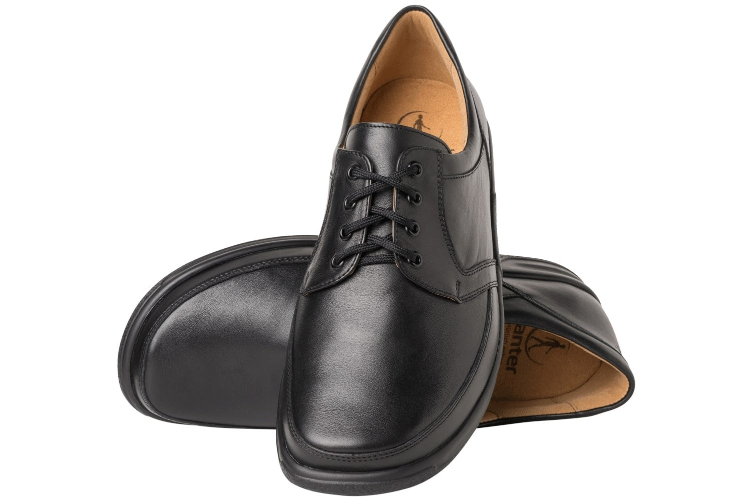 'Kurt' men's very wide (K) lace - up shoe - black - Chaplinshoes'Kurt' men's very wide (K) lace - up shoe - blackGanter