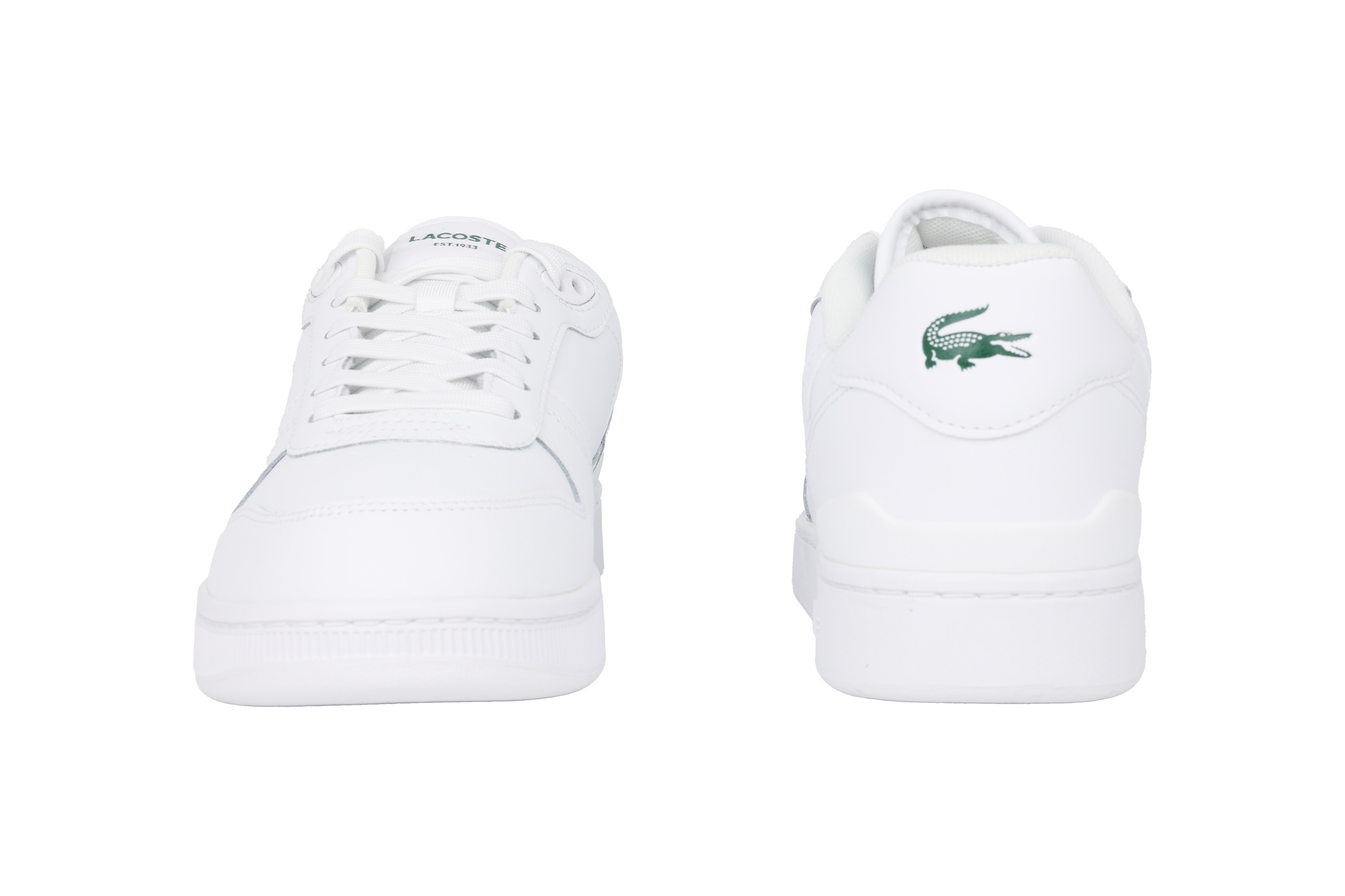 Herensneaker met veters 'T-clip' - wit