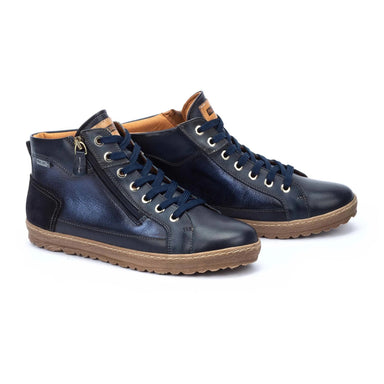 'Lagos' dames veter - sneaker laars met rits - blauw - Chaplinshoes'Lagos' dames veter - sneaker laars met rits - blauwPikolinos