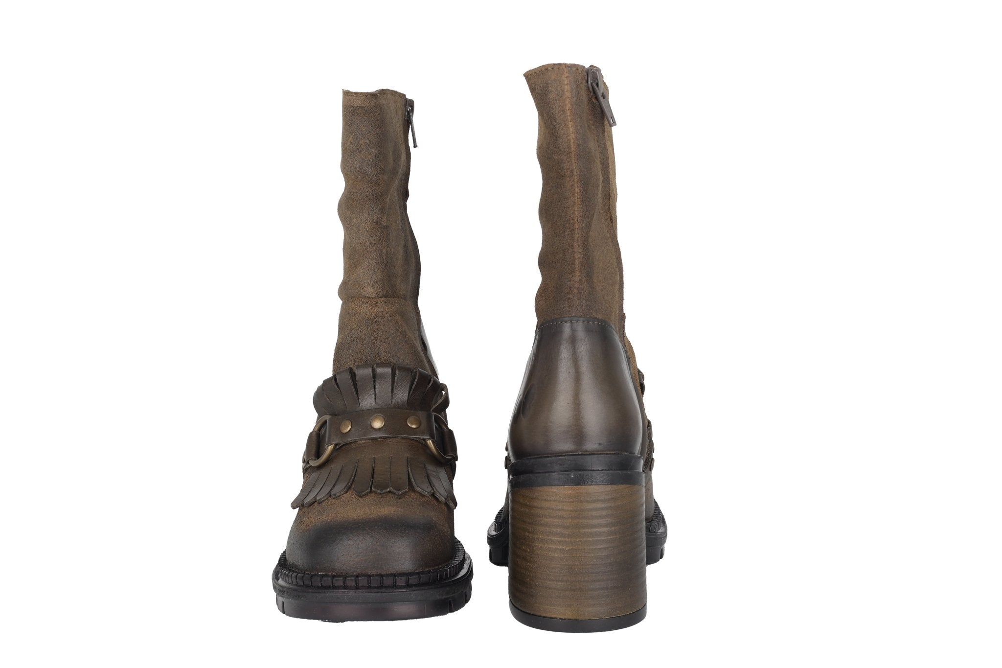 Dames enkellaars 'Laisa - D955' - groen - ChaplinshoesDames enkellaars 'Laisa - D955' - groenFelmini