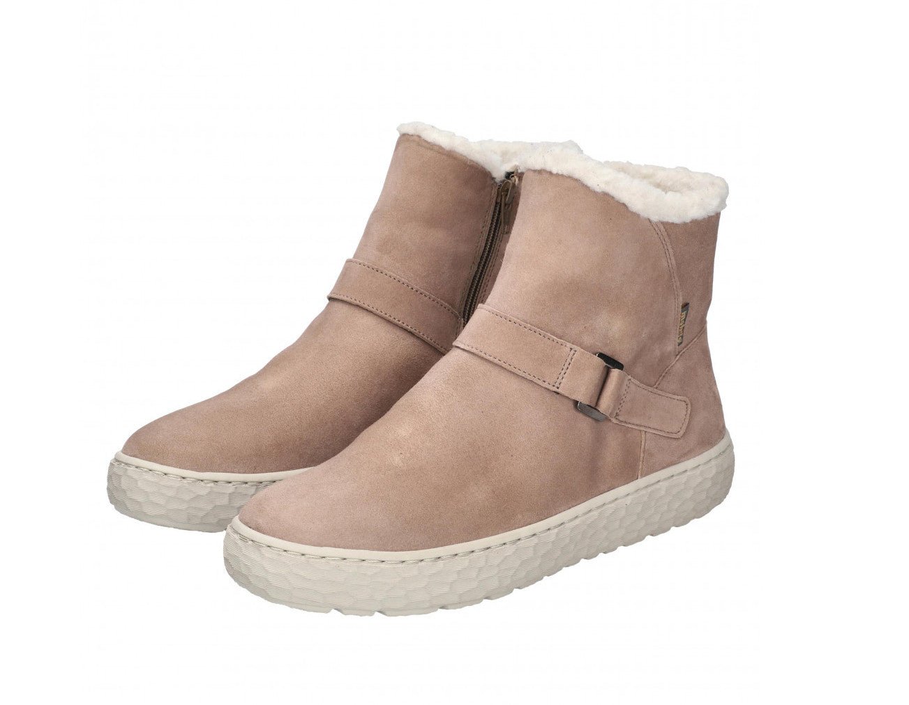 Warmgevoerde dameslaars 'Liloue' met brede pasvorm (H) - Beige - ChaplinshoesWarmgevoerde dameslaars 'Liloue' met brede pasvorm (H) - BeigeMephisto