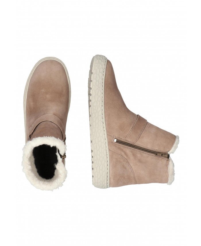 Warmgevoerde dameslaars 'Liloue' met brede pasvorm (H) - Beige - ChaplinshoesWarmgevoerde dameslaars 'Liloue' met brede pasvorm (H) - BeigeMephisto