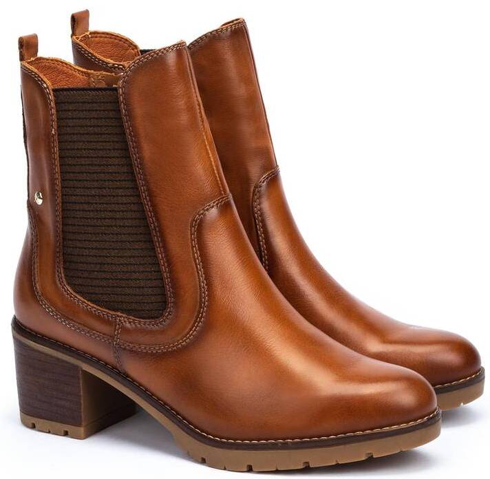 'Llanes W7H' dames ritslaars - Bruin brandy - Chaplinshoes'Llanes W7H' dames ritslaars - Bruin brandyPikolinos