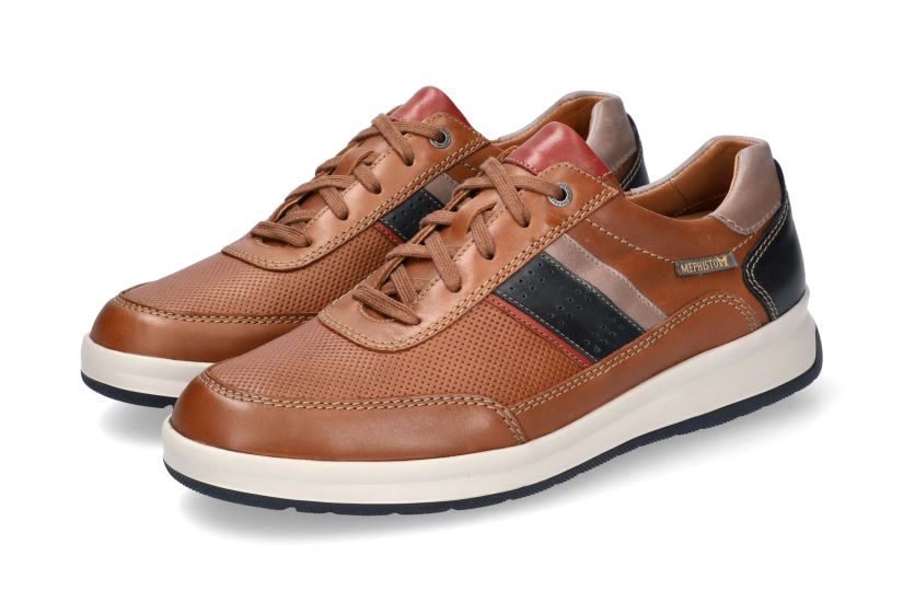 Herensneaker met veters 'Luke' bruin - Chaplinshoes'Luke' herensneaker met veters - bruinMephisto