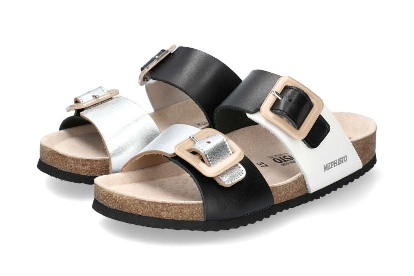'Madison' women's sandal - Black white mix - Chaplinshoes'Madison' women's sandal - Black white mixMephisto