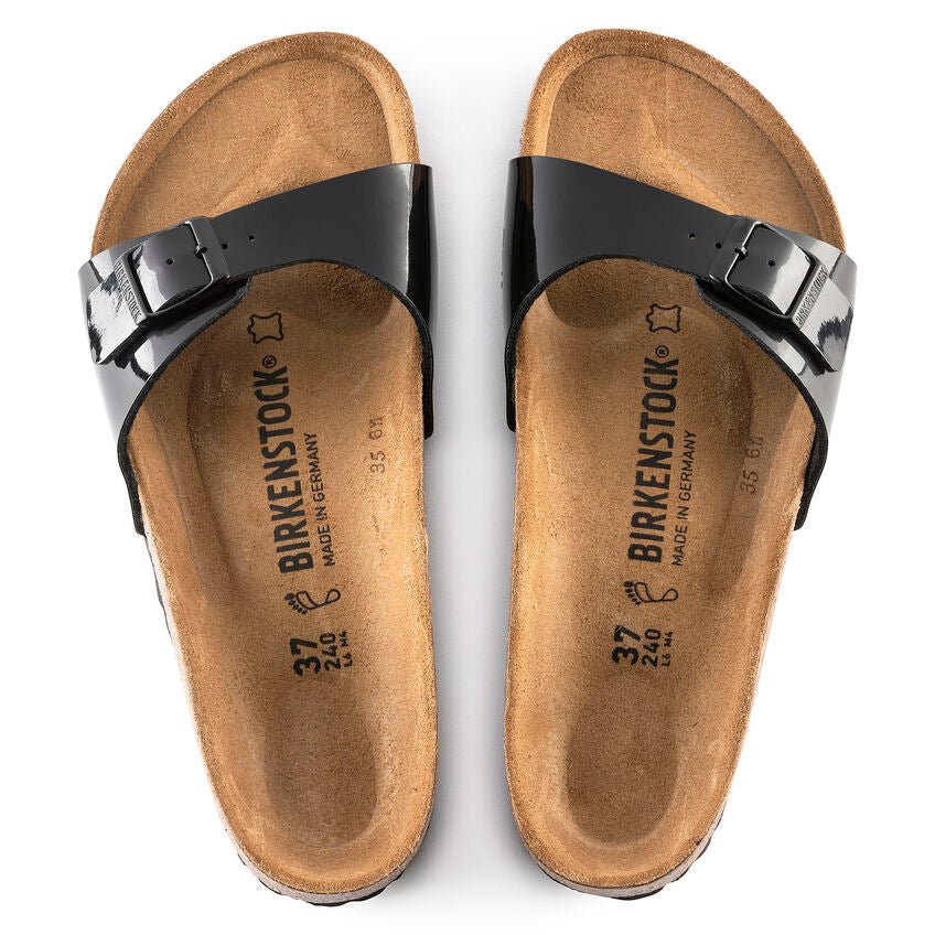 Damesslipper 'Madrid BS' - zwart lak - ChaplinshoesDamessandaal 'Madrid BS' - zwart lakBirkenstock