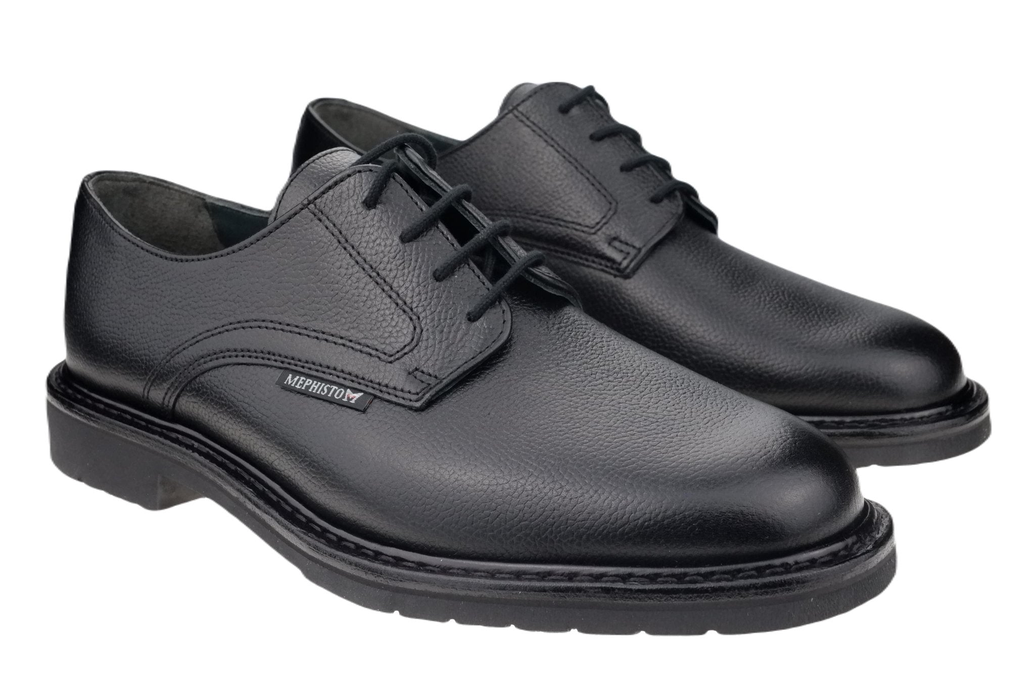'Marlon' handgemaakte goodyear veterschoen voor heren - zwart - Chaplinshoes'Marlon' handgemaakte goodyear-veterschoen voor heren - zwartMephisto