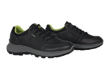 'Mauro' goretex waterdichte heren wandelsneaker - Zwart - Chaplinshoes'Mauro' goretex waterdichte heren wandelsneaker - BlackAra