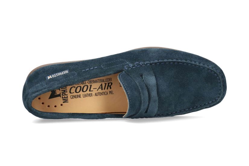 Herrenmokassin 'Alyon' - blaues Wildleder