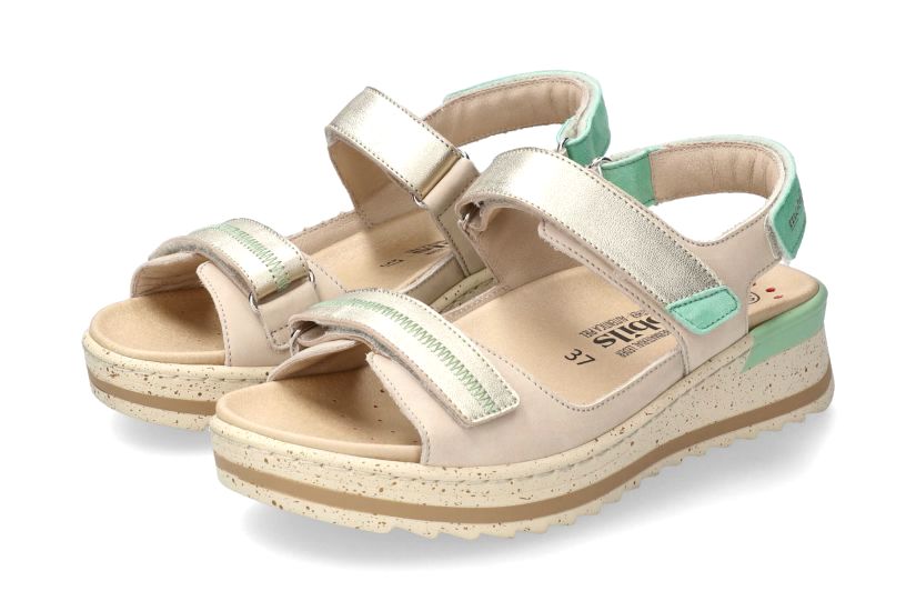 Ergonomische damessandaal 'Elora' met brede pasvorm (H) - taupe