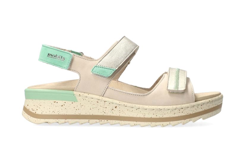 Ergonomische damessandaal 'Elora' met brede pasvorm (H) - taupe