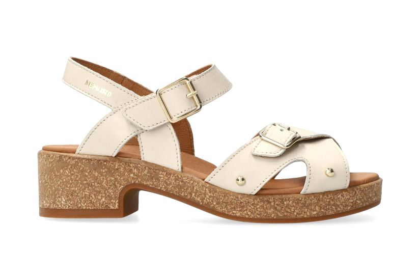 Sandale femme 'Fedora' - blanc cassé