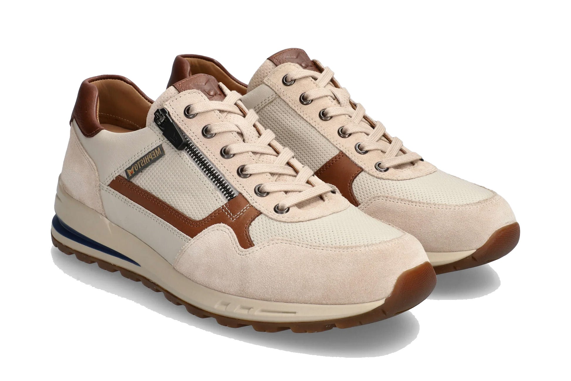 Heren veterschoenen 'Bradley' - beige