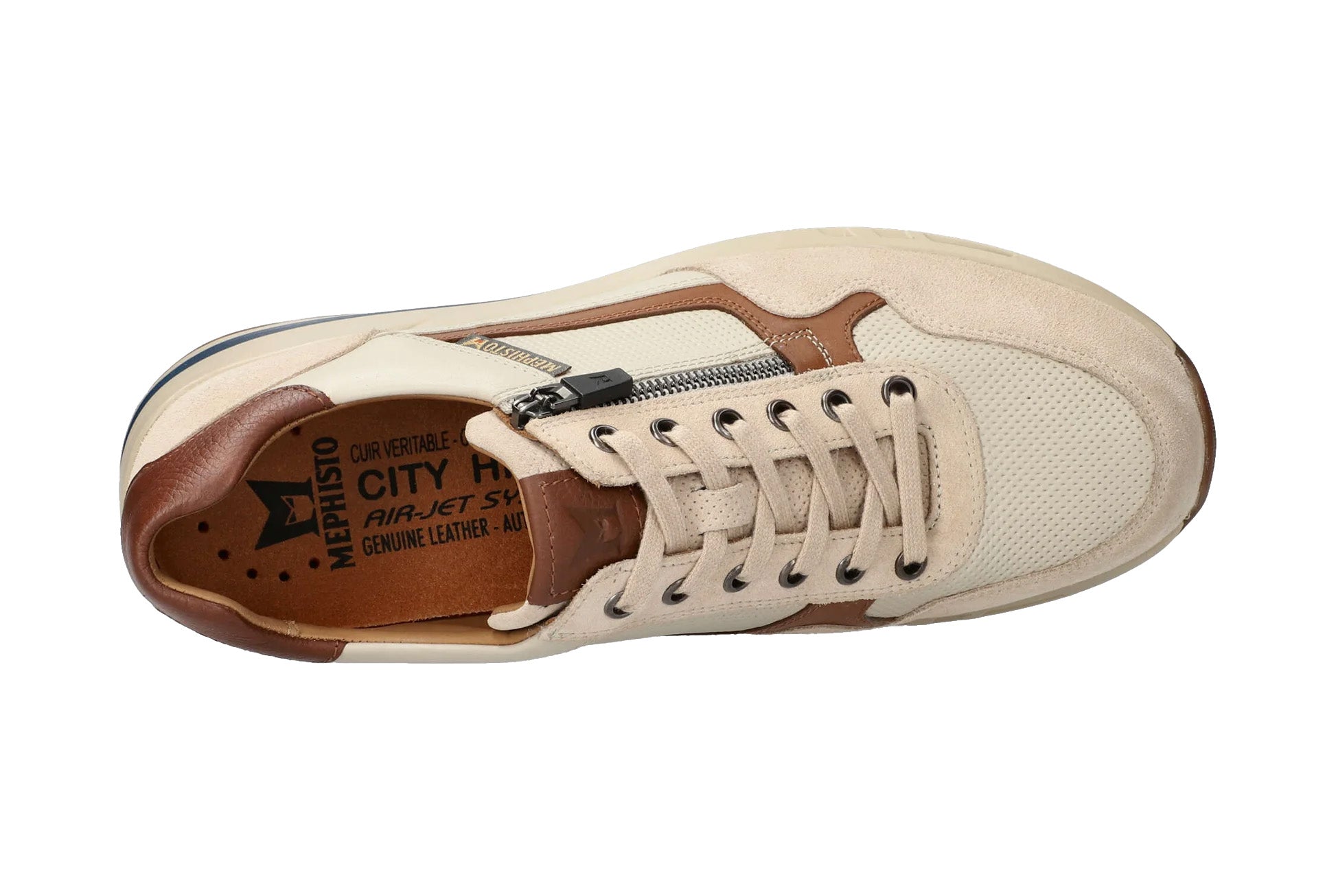Heren veterschoenen 'Bradley' - beige