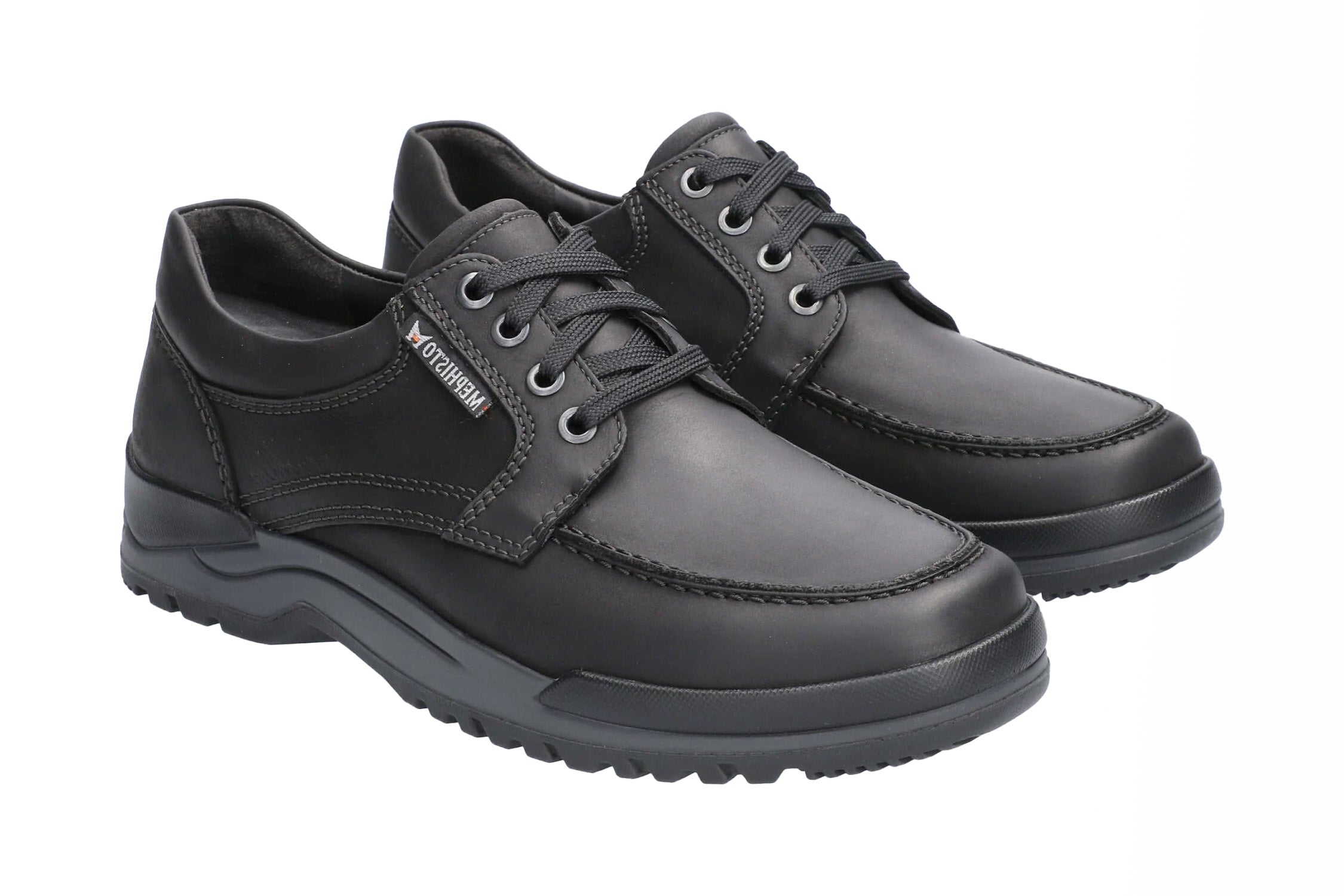Sapato masculino com cadarço 'Charles' - Preto