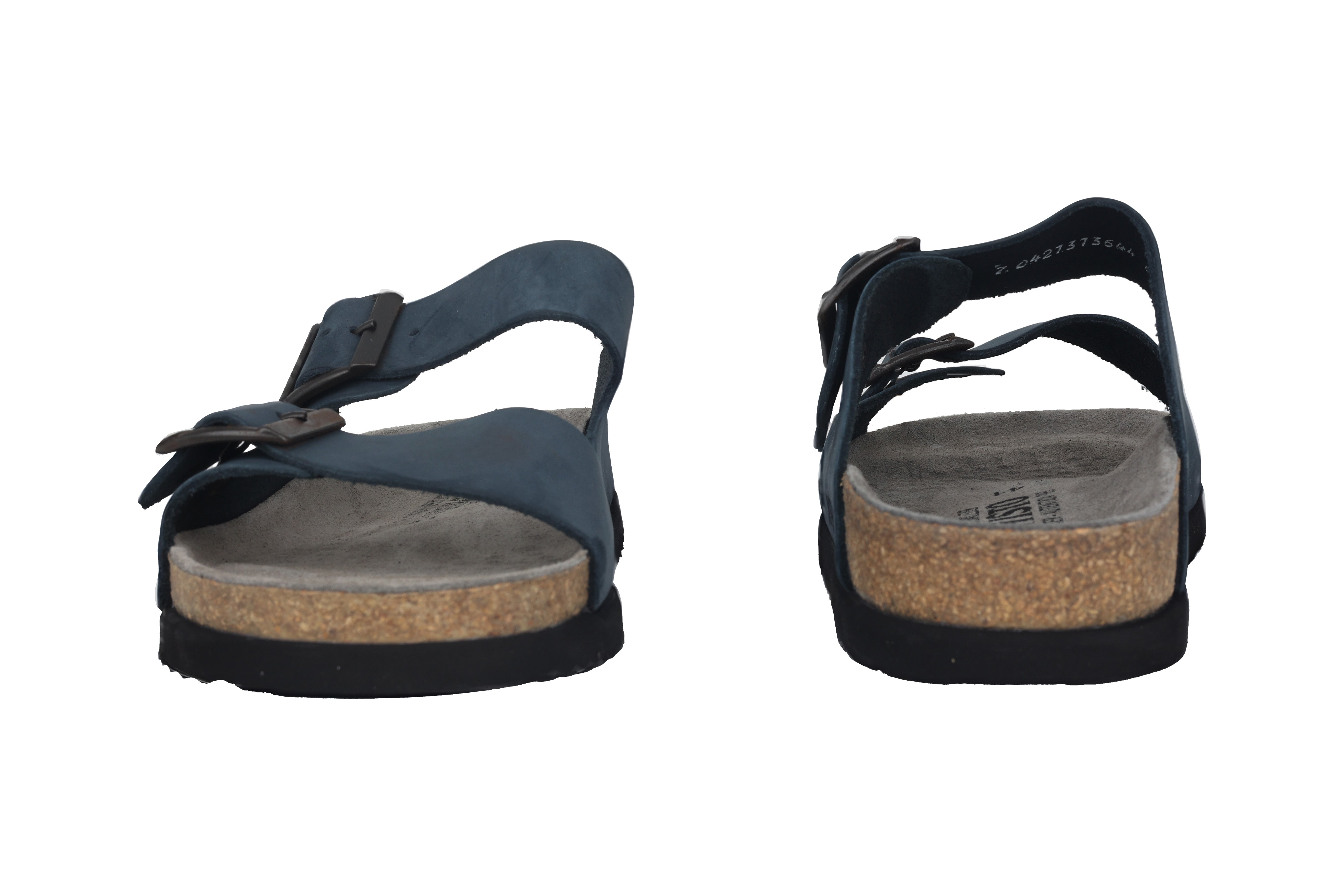 Slide-Sandale 'Nerio' für Herren mit doppeltem Riemen – Blau