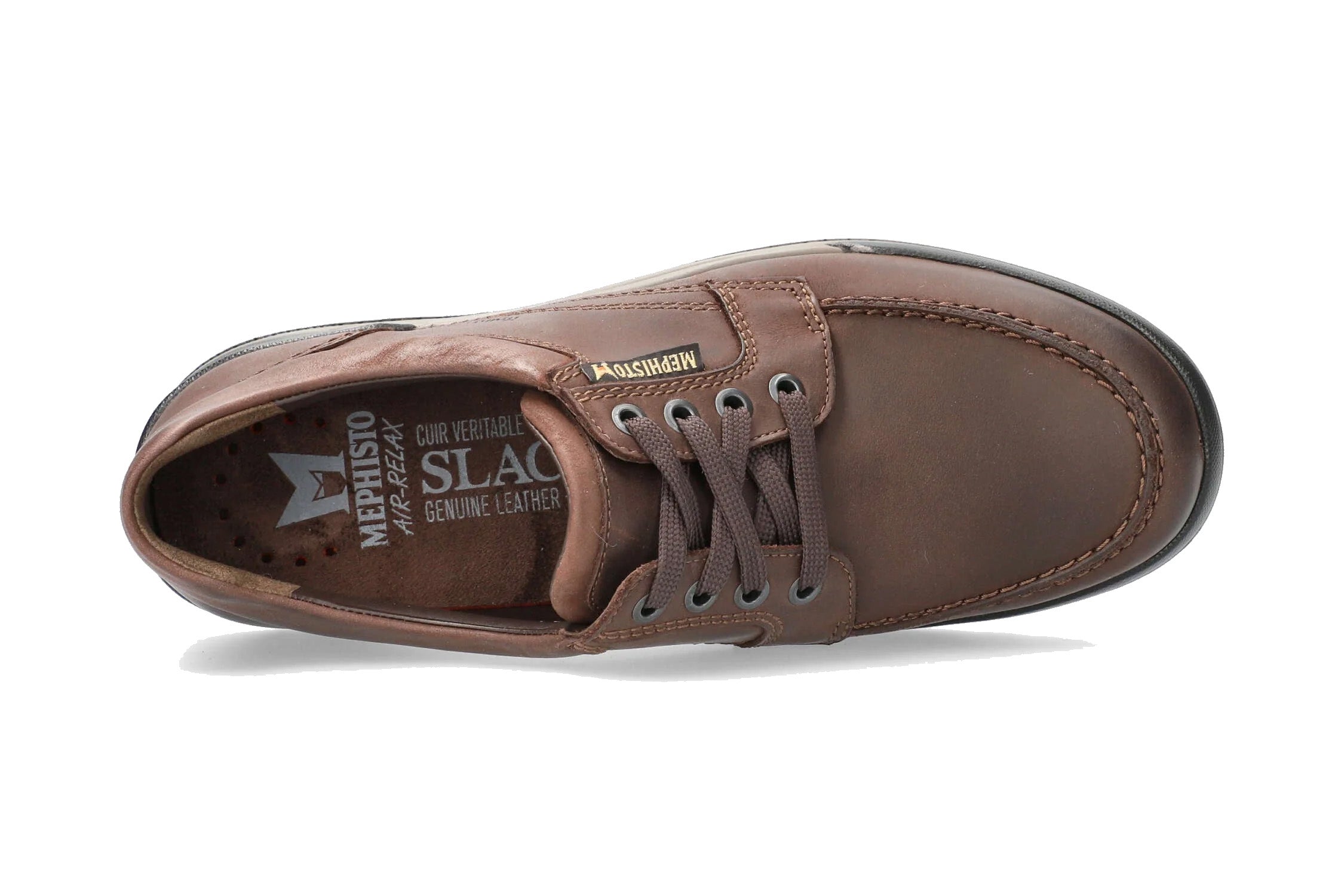 Sapato masculino com cadarço 'Charles' - marrom
