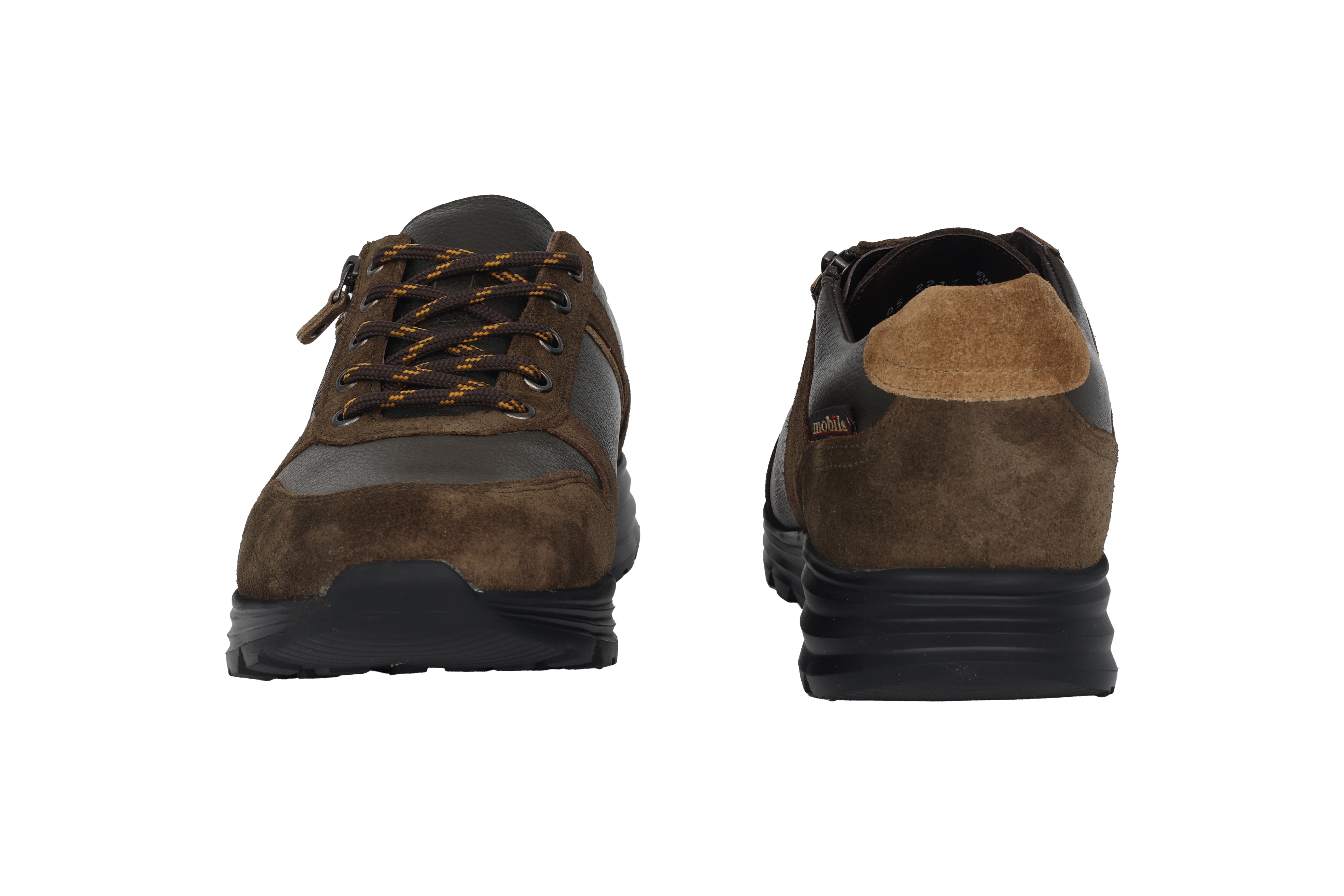 Brayan' men's ergonomic wide fit (H) lace-zip sneaker - Green