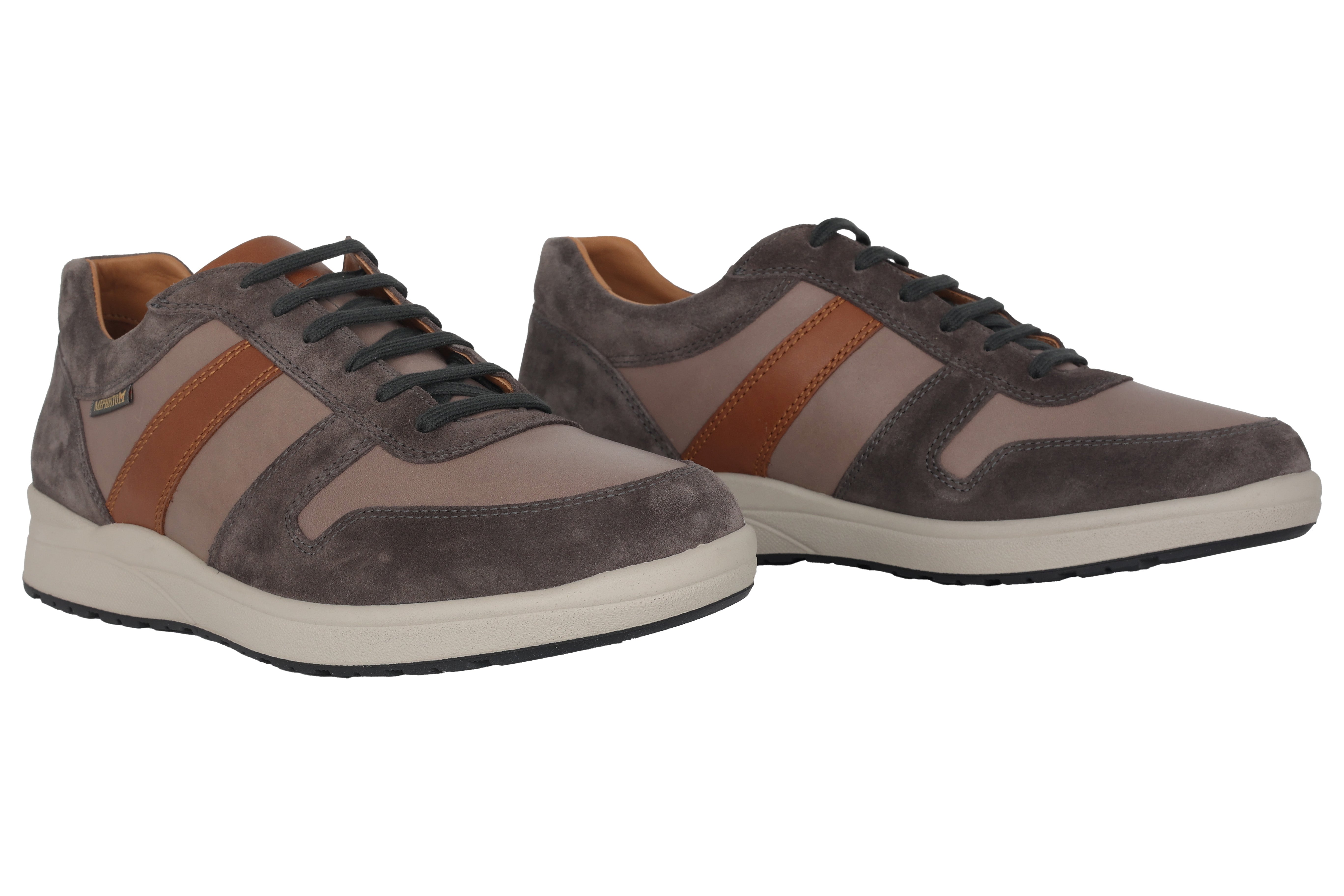 Herensneaker met veters 'Vito' - grijs