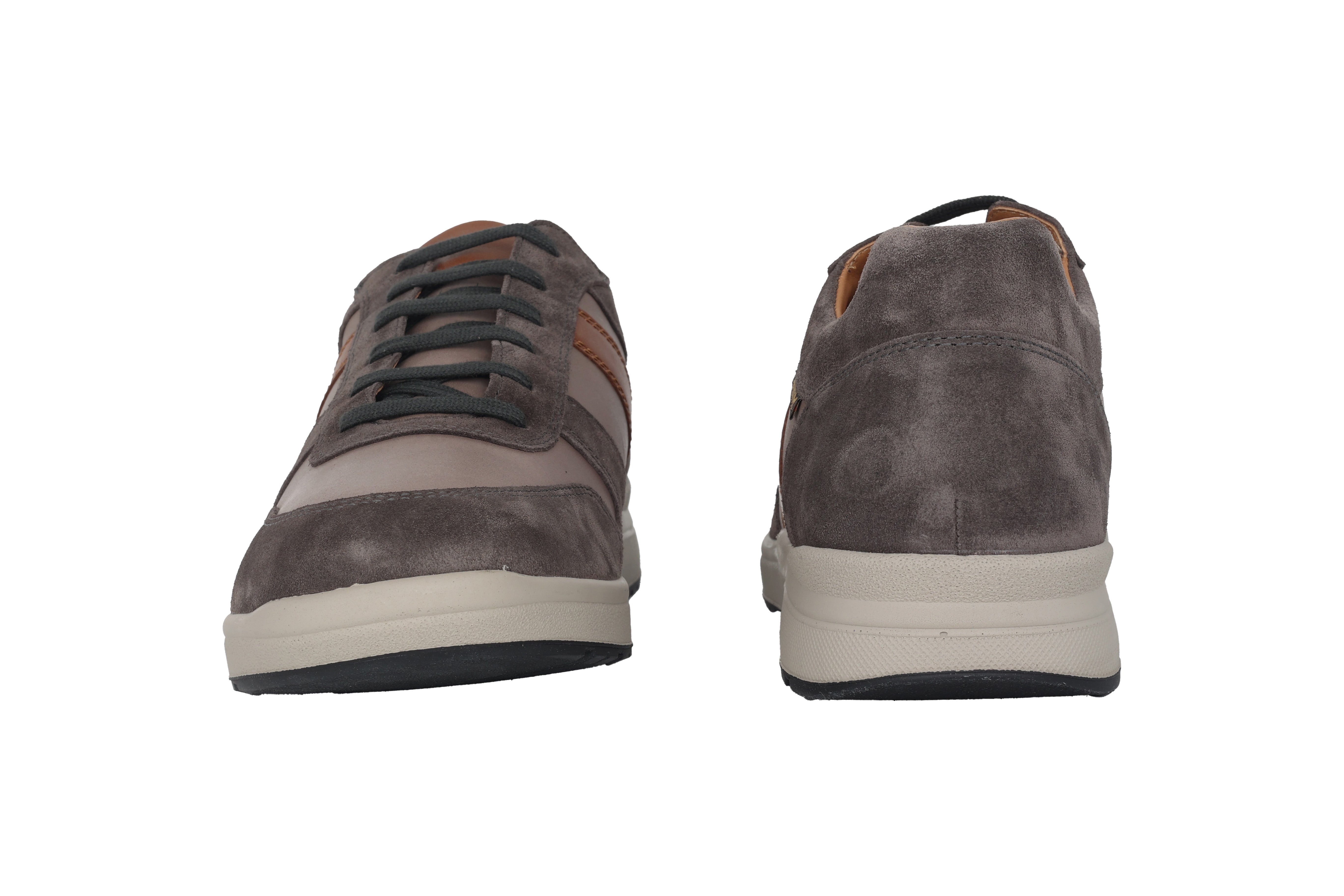Herensneaker met veters 'Vito' - grijs