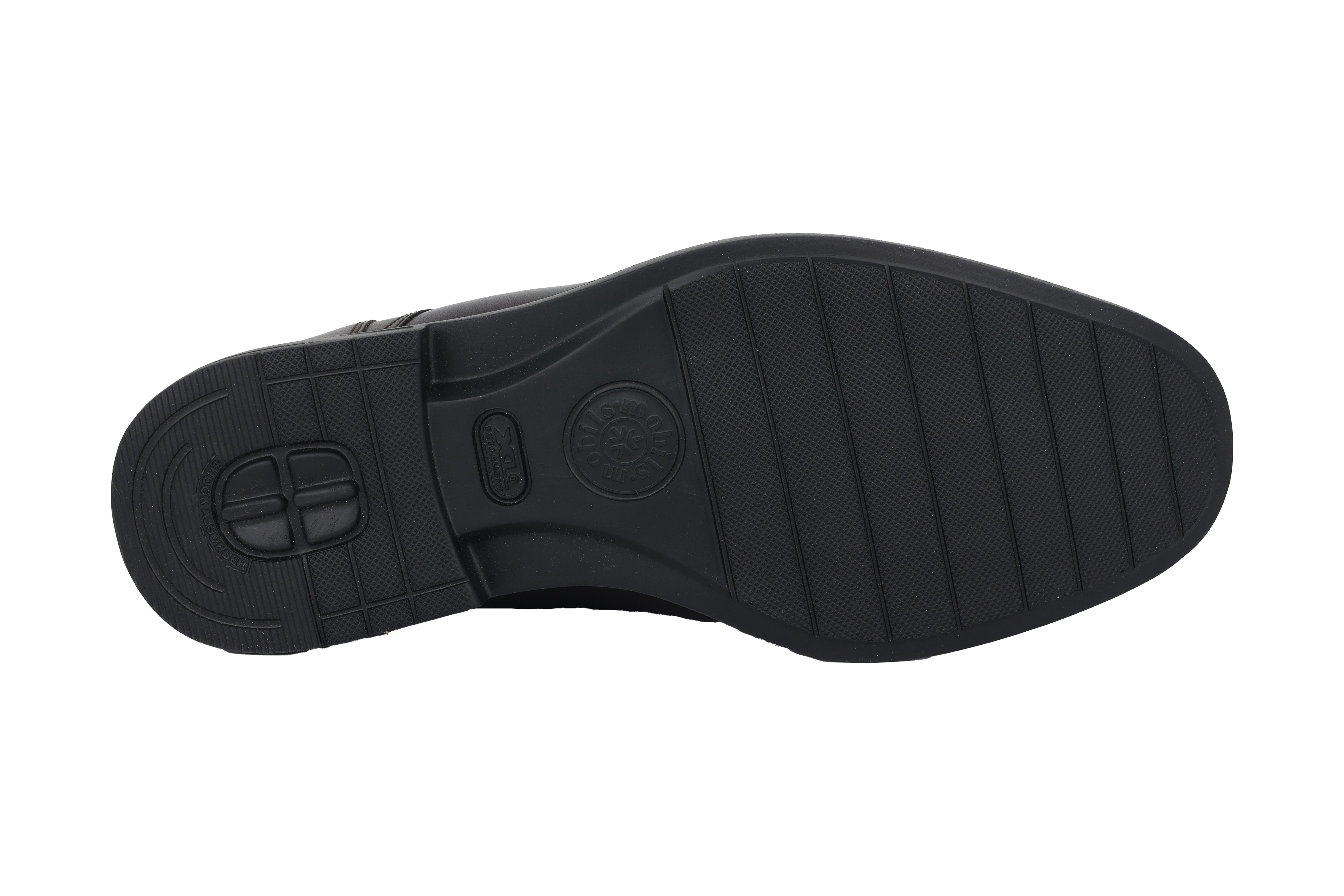 Scarpe ergonomiche vestite da uomo "Abrizo" con vestibilità ampia (H) - Marrone