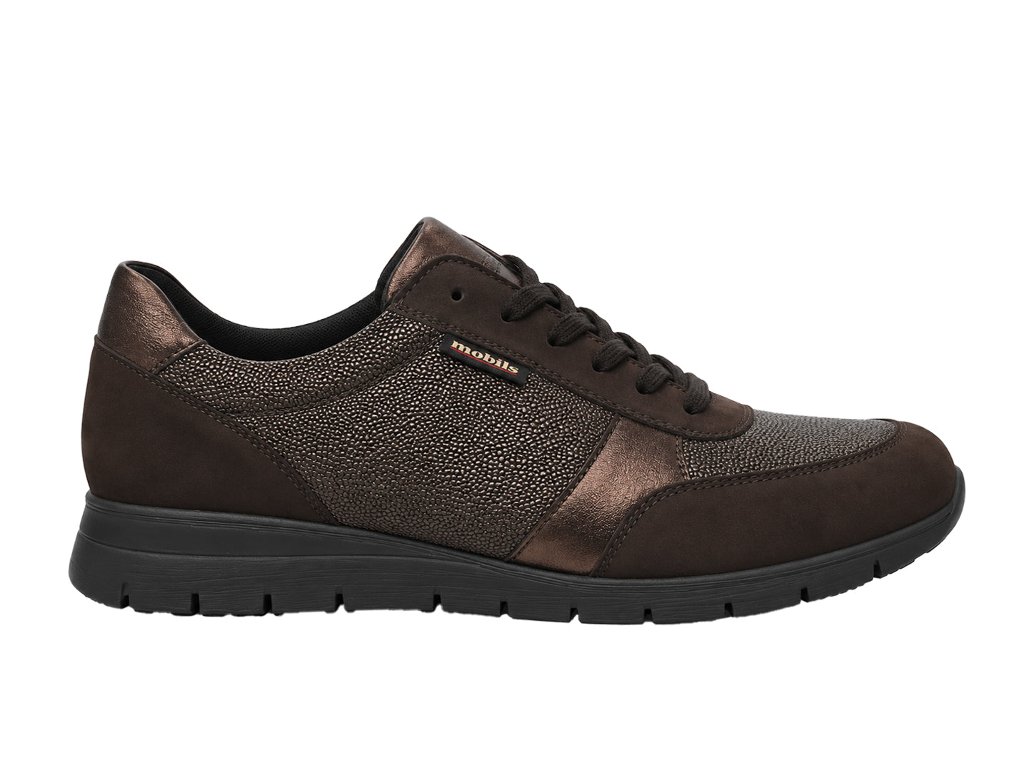 'Dalilha' Zapatilla Ace-up de corte ancho (h) para mujer - marrón