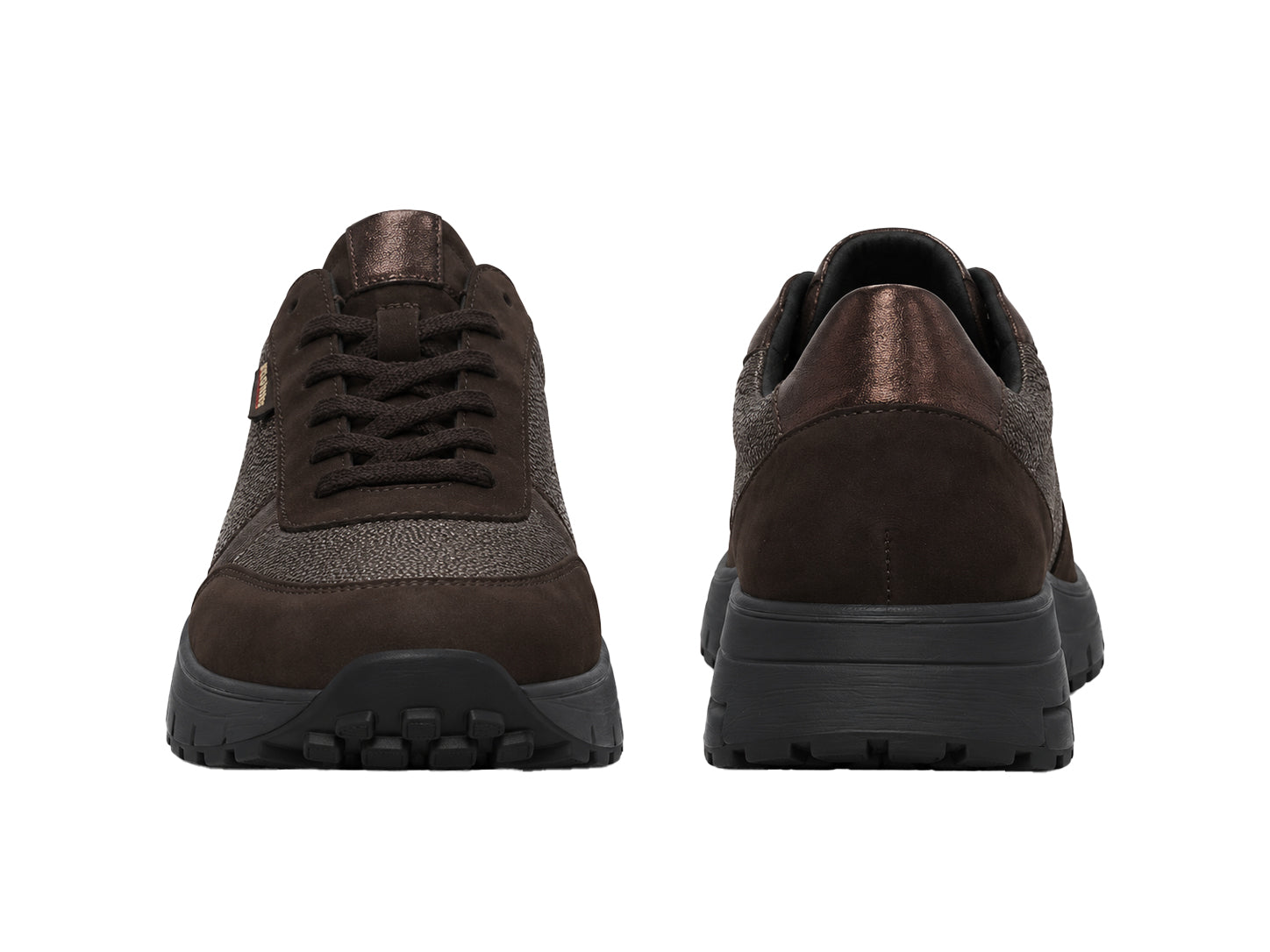 'Dalilha' Zapatilla Ace-up de corte ancho (h) para mujer - marrón
