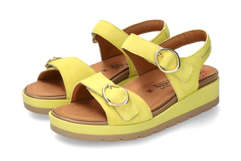 Sandale femme 'Myranda N' coupe large (H) - jaune