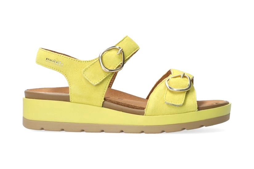 Sandale femme 'Myranda N' coupe large (H) - jaune