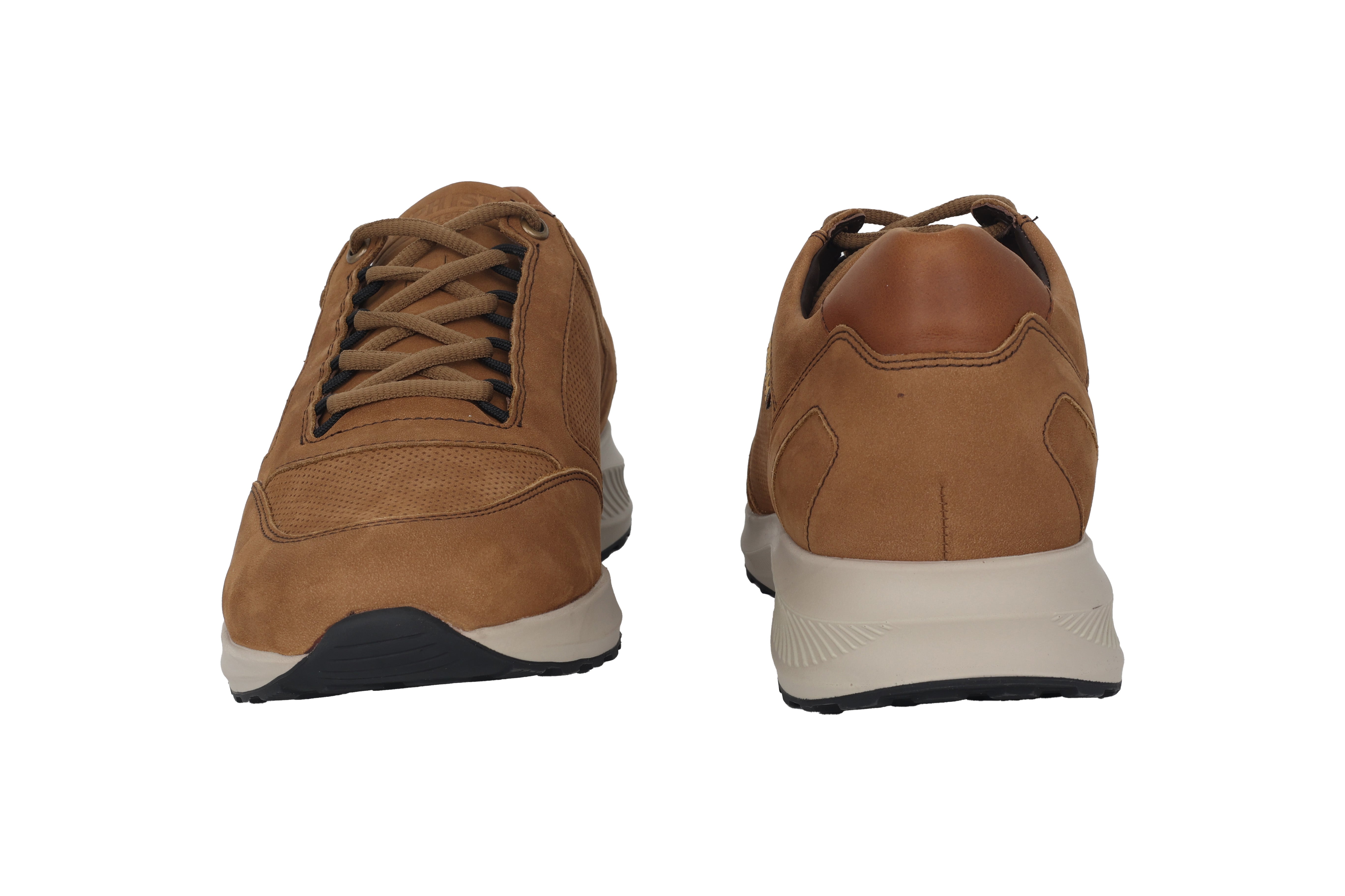 Herensneaker met veters 'Doyle' - Bruin