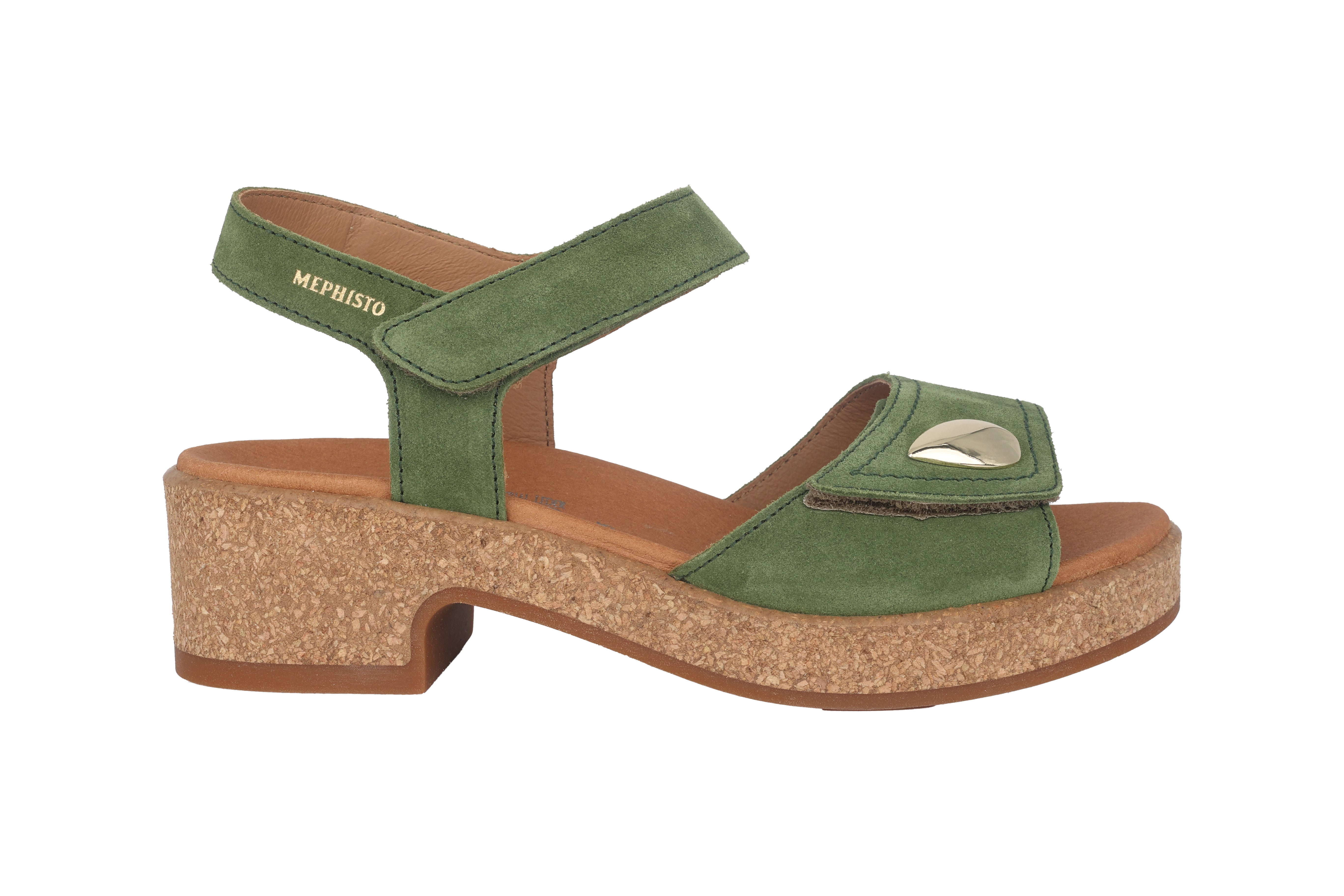 Damessandaal 'Franka' met bandjes - groen