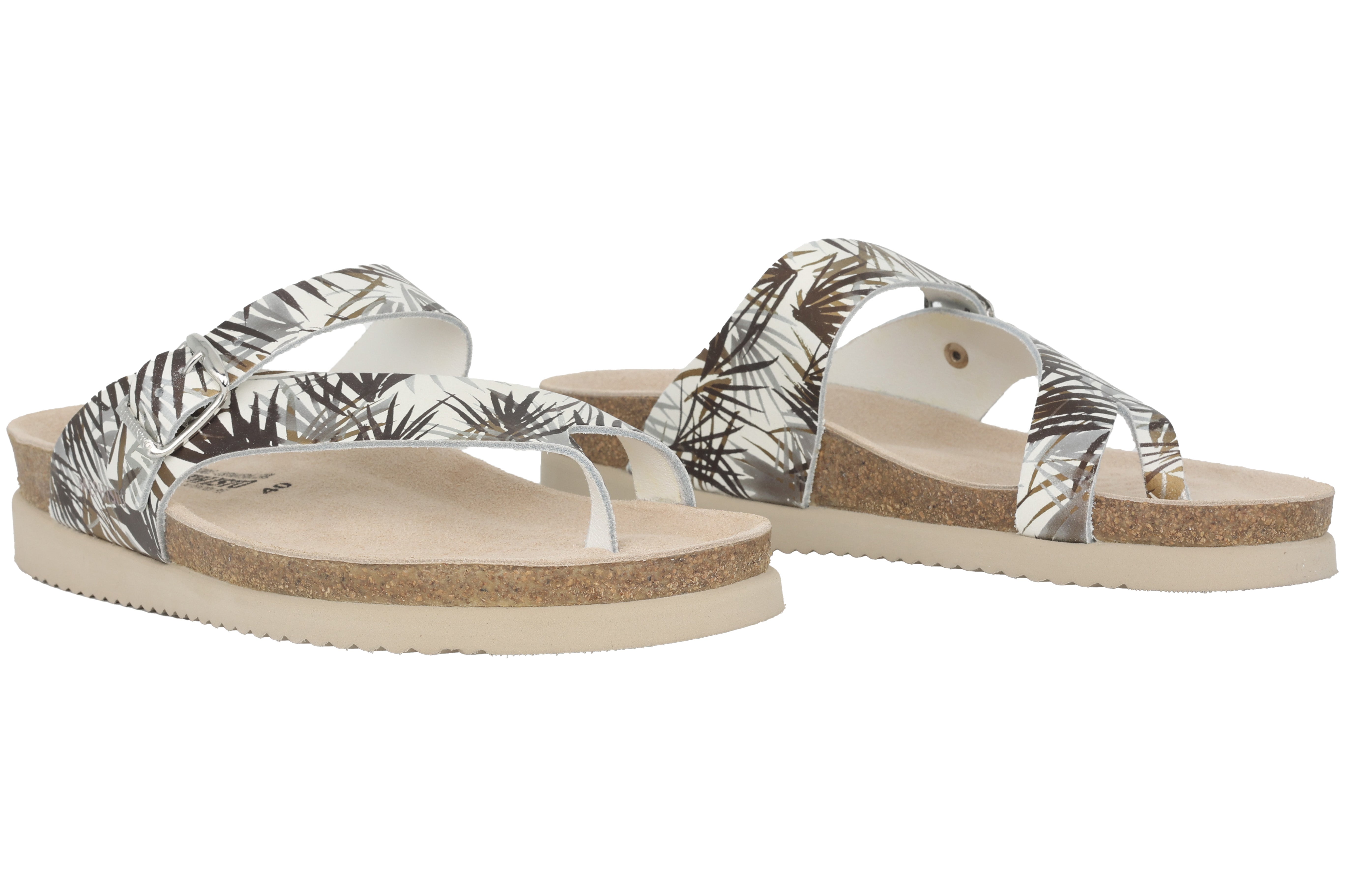 Sandały damskie typu stringi 'Helen' - mieszanka platyny