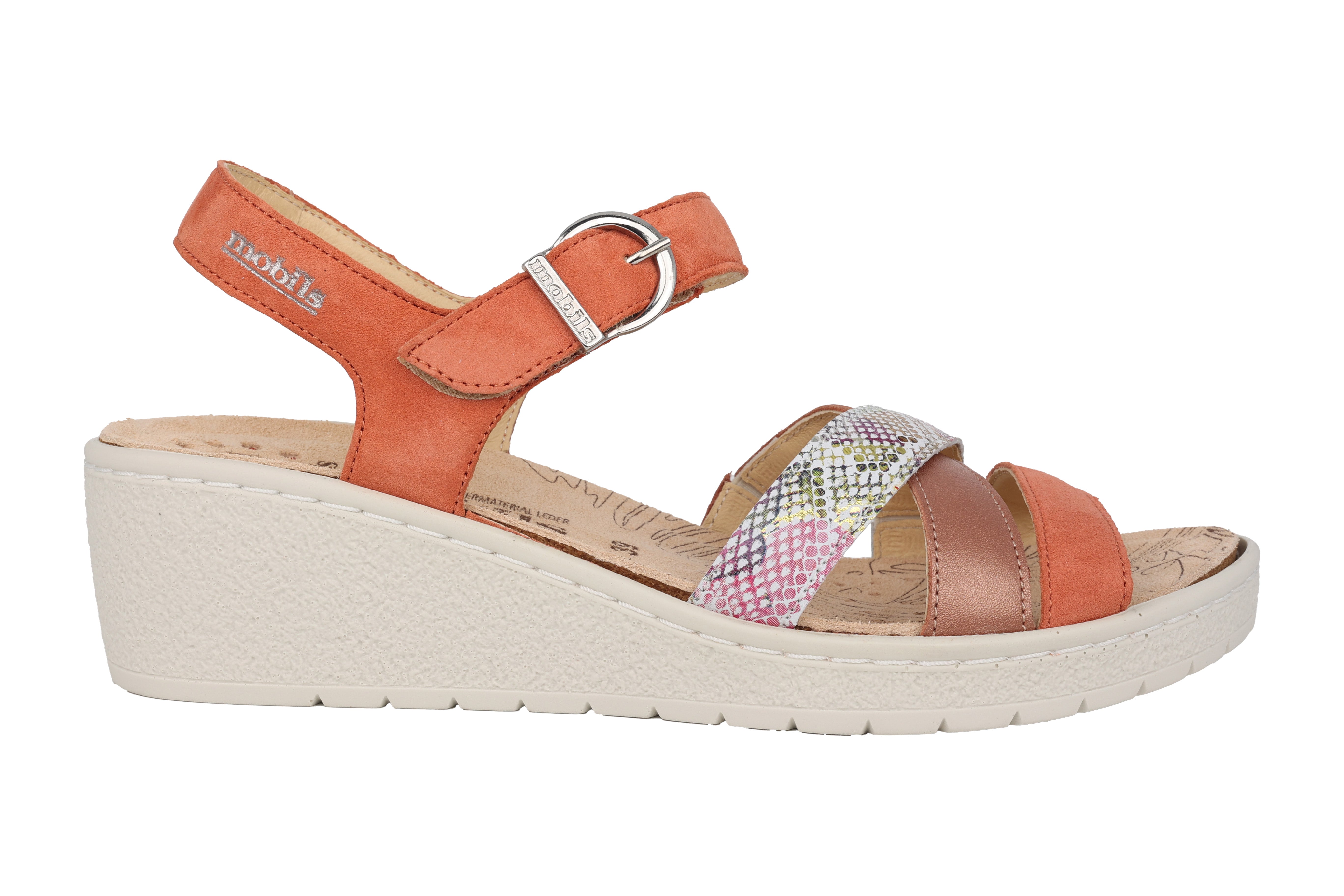 'Pietra' sandaler i bred pasform (H) til kvinder - Orange