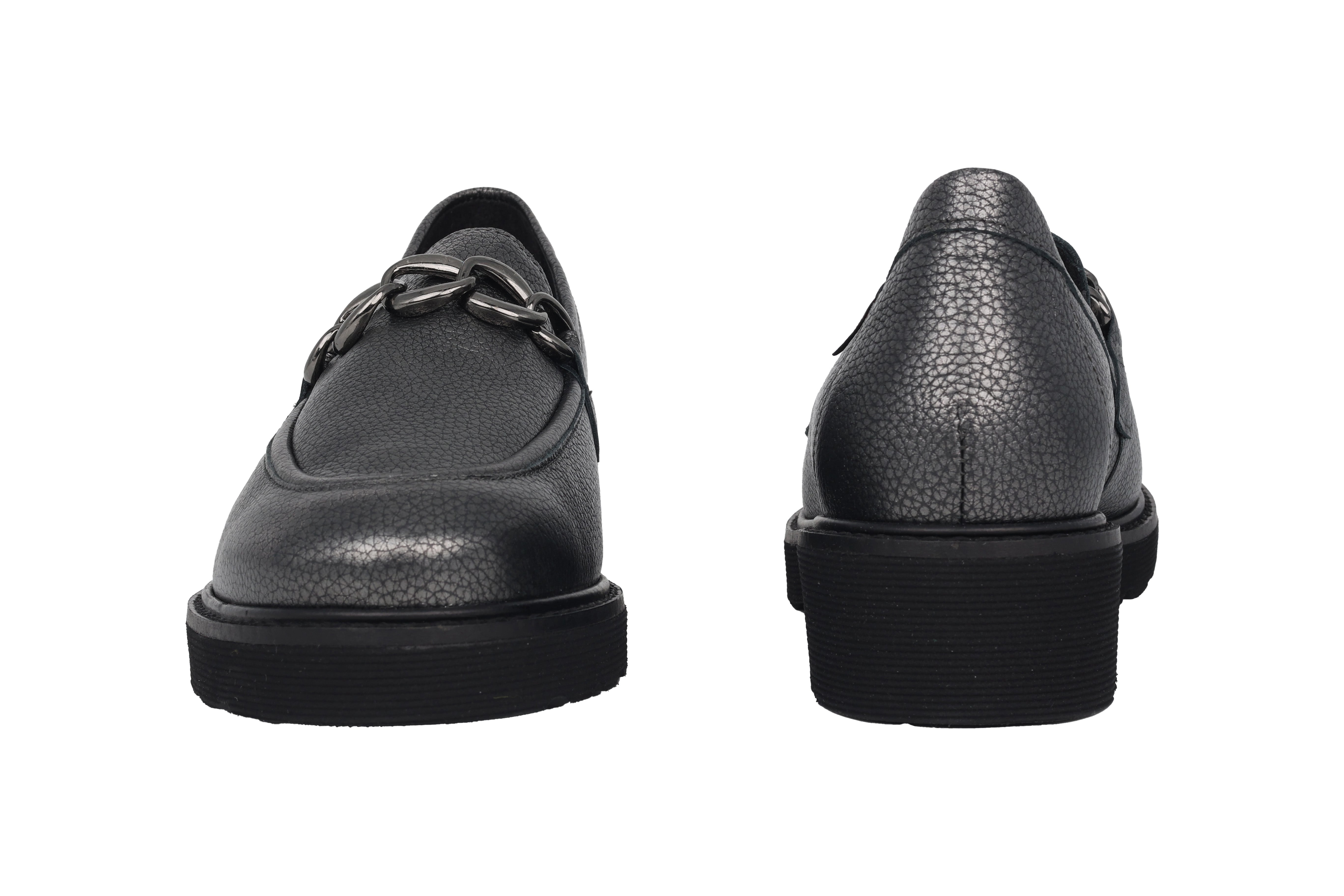 Ergonomischer Damen-Loafer „Orla“ mit weiter Passform (H) – Grau