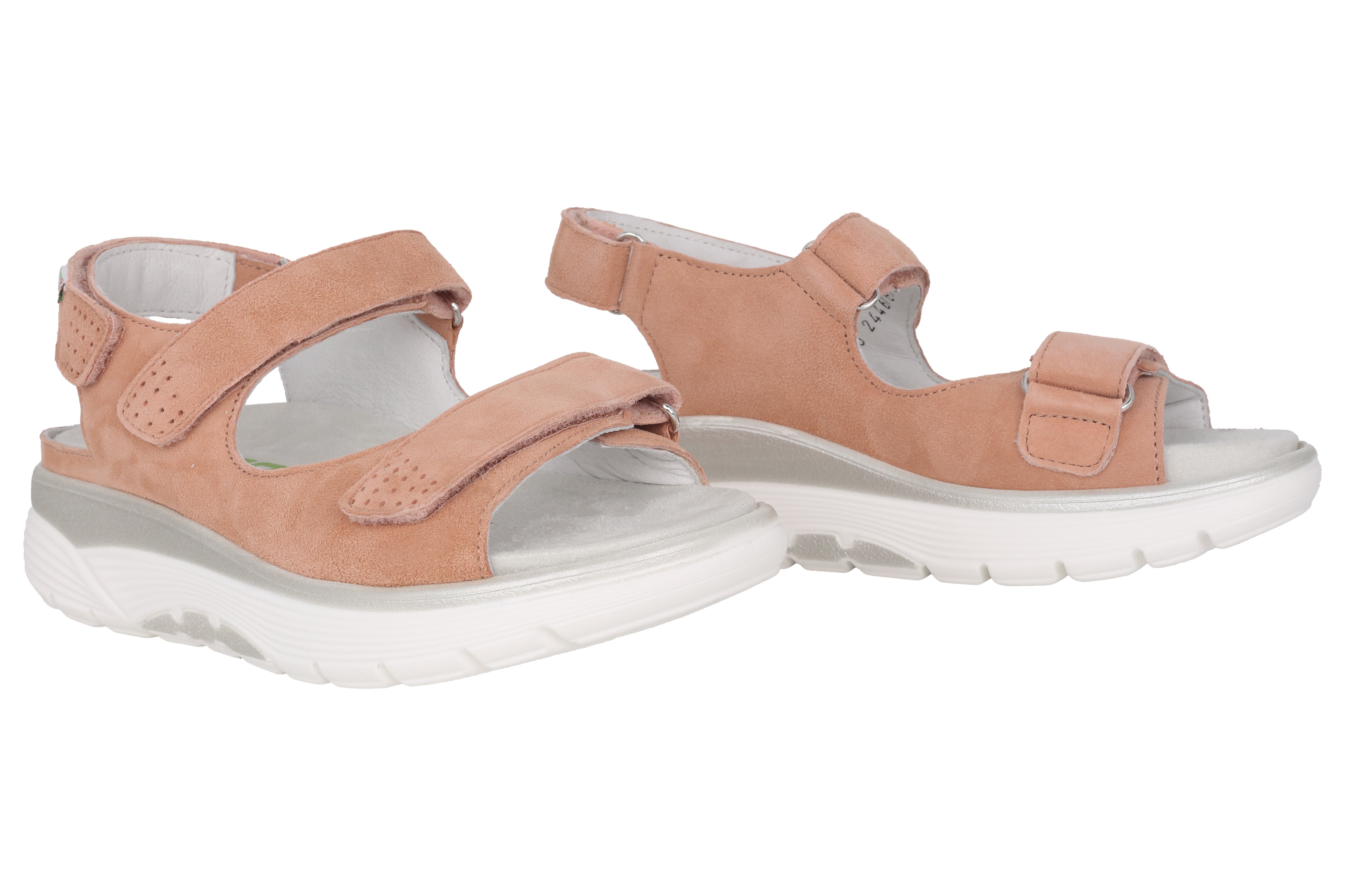 'Norine' rollende damessandaal met brede pasvorm (H) - oranje