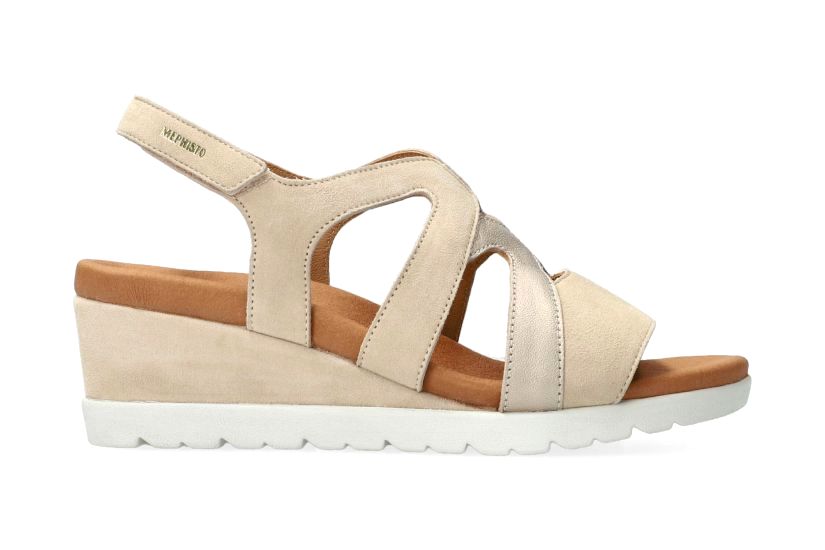 'Ynes' women's wedge sandal - beige