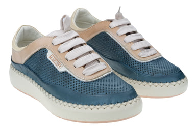 Geperforeerde damessneaker 'Mesina' - Blauw - ChaplinshoesGeperforeerde damessneaker 'Mesina' - BluePikolinos