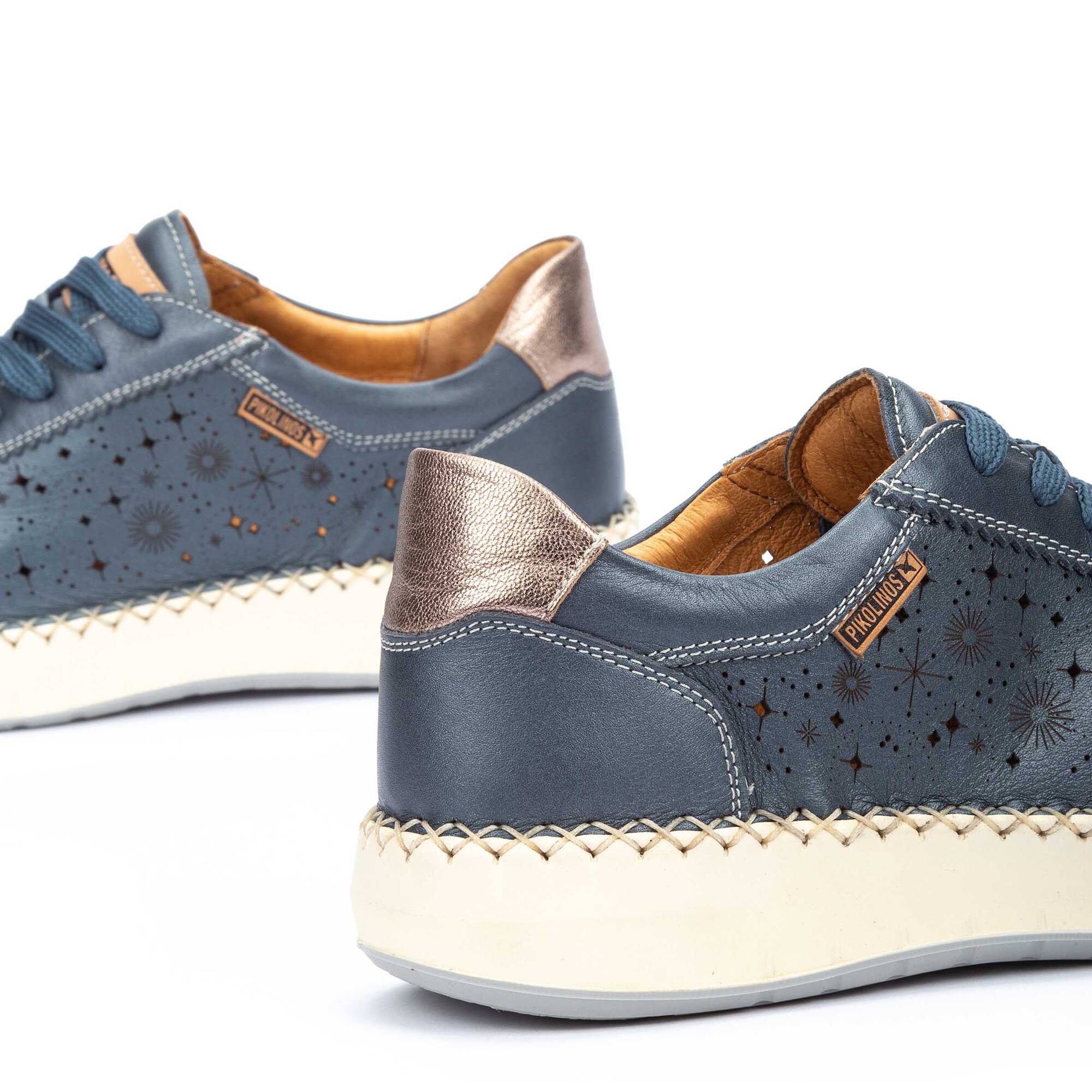 'Mesina' women's perforated summer sneaker - Blue - Chaplinshoes'Mesina' women's perforated summer sneaker - BluePikolinos