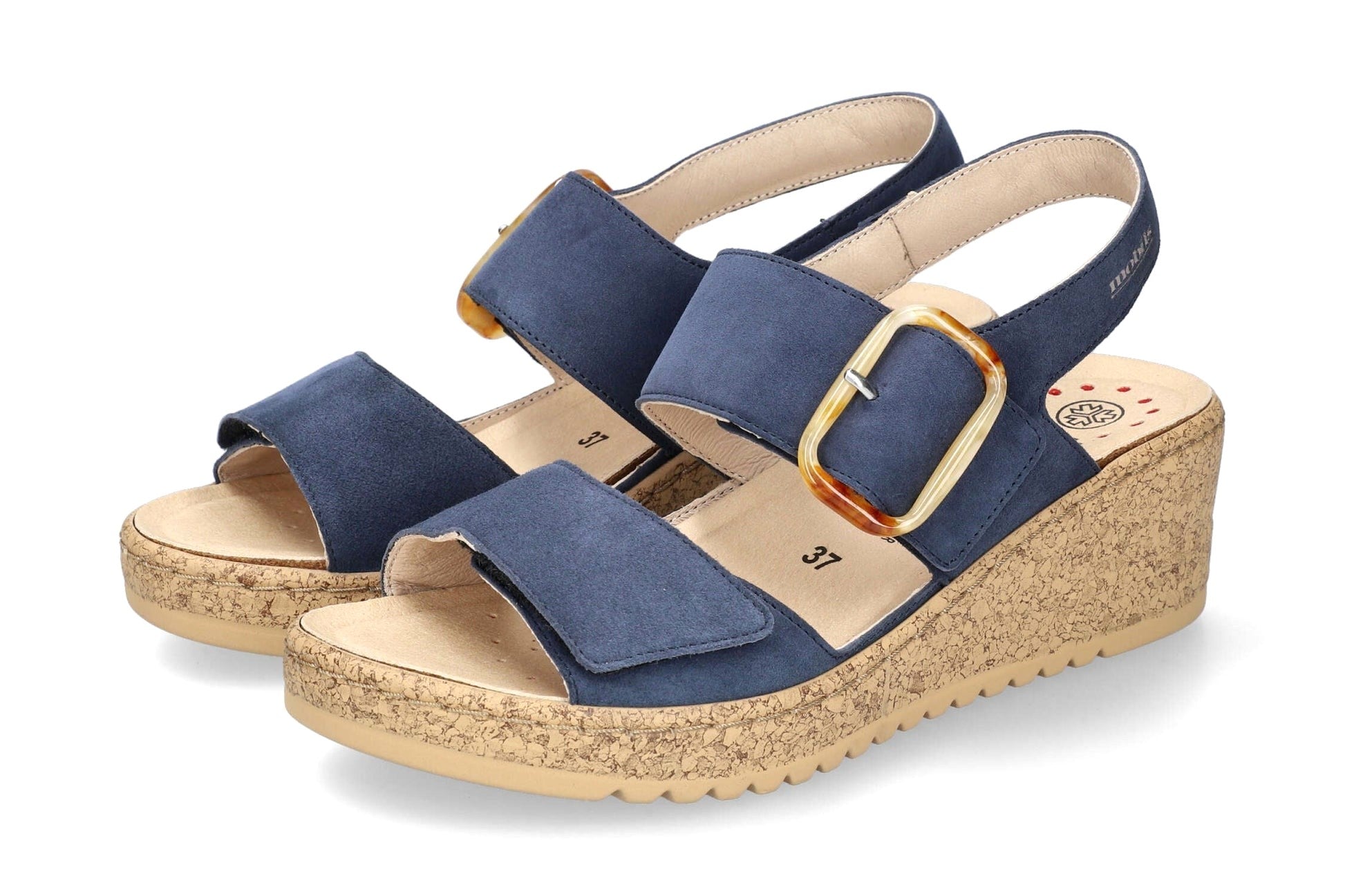 Sandalo ergonomico da donna vestibilità ampia (H) 'Nasma' - Blu - ChaplinshoesSandalo ergonomico da donna con vestibilità ampia (H) 'Nasma' - BlueMephisto
