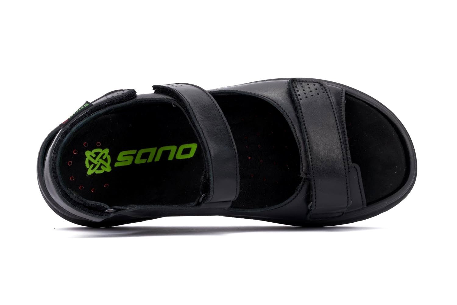 'Norine' rollende damessandaal met brede pasvorm (H) - zwart - Chaplinshoes'Norine' rollende damessandaal met brede pasvorm (H) - zwartMephisto