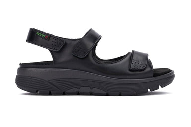 'Norine' rollende damessandaal met brede pasvorm (H) - zwart - Chaplinshoes'Norine' rollende damessandaal met brede pasvorm (H) - zwartMephisto