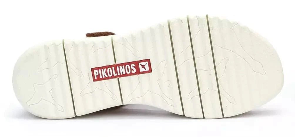 Damessandaal 'Palma' - bruin wit - ChaplinshoesDamessandaal 'Palma' - bruin wit Pikolinos