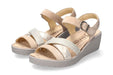 Sandalo donna 'Pietra' calzata larga (H) - Mix beige - ChaplinshoesSandalo da donna 'Pietra' calzata ampia (H) - Beige mixMephisto