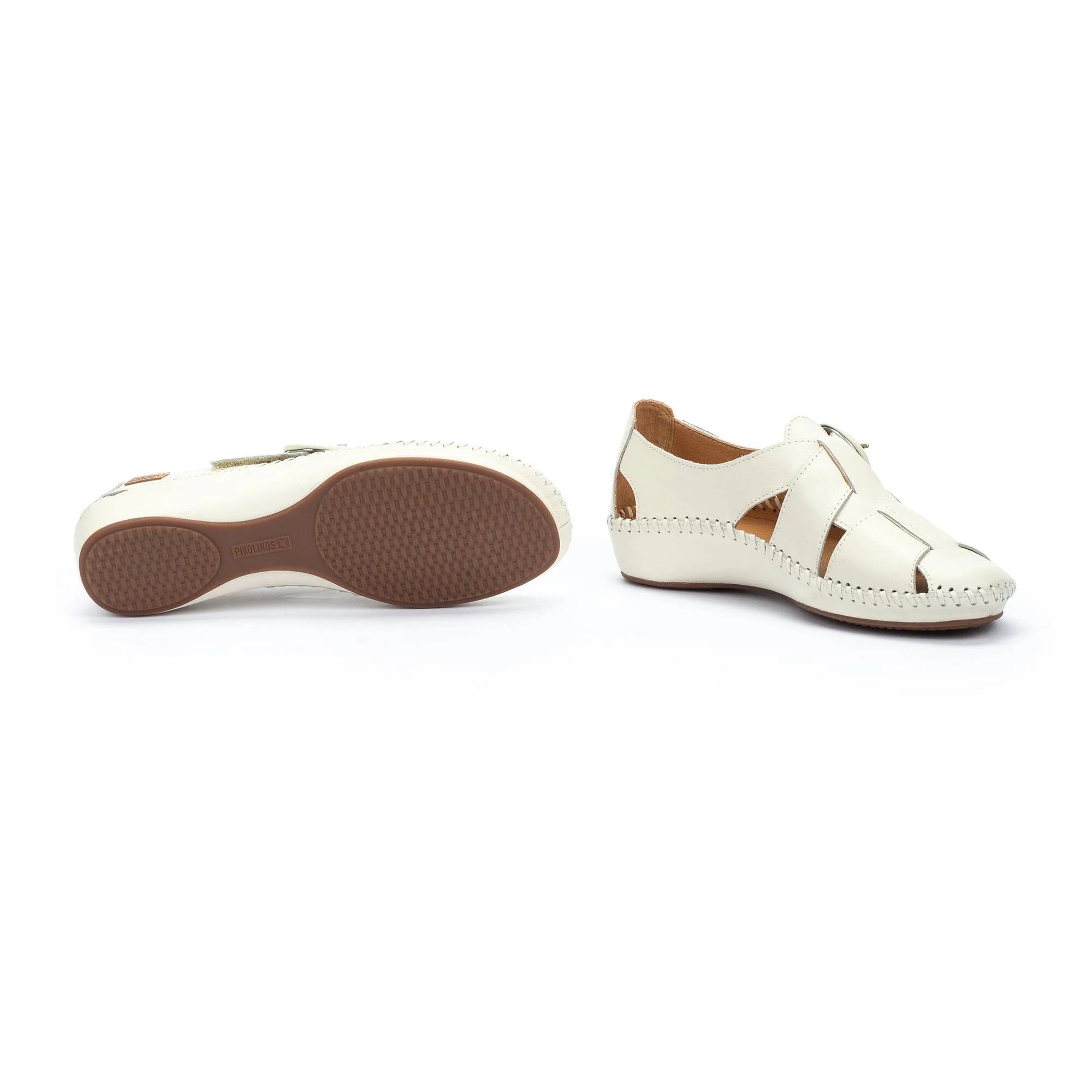 'P. Vallarta' women's semi-closed sandal - off white