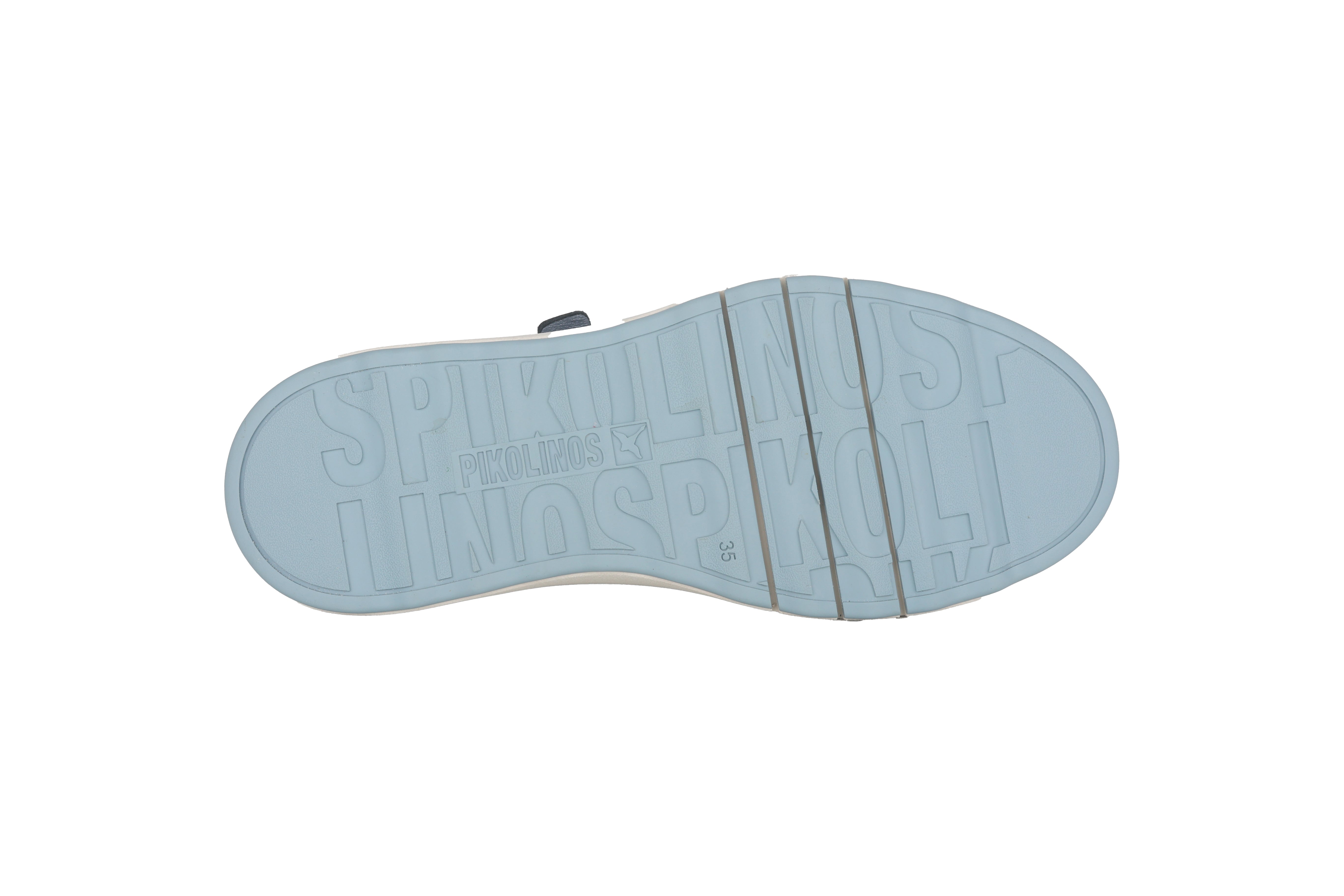 Damessneaker met veters 'Arenas' - wit/blauw