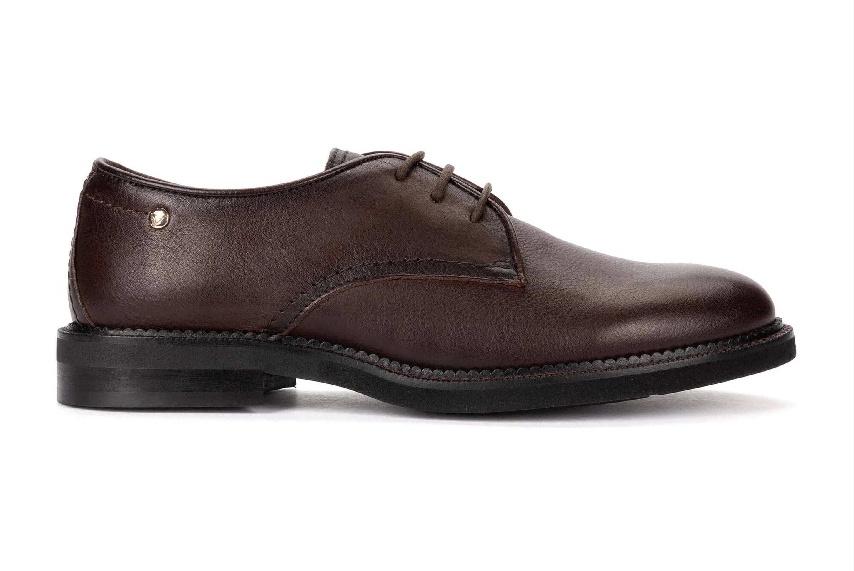 'Deva' women's leather lace-up shoes - Dark Brown