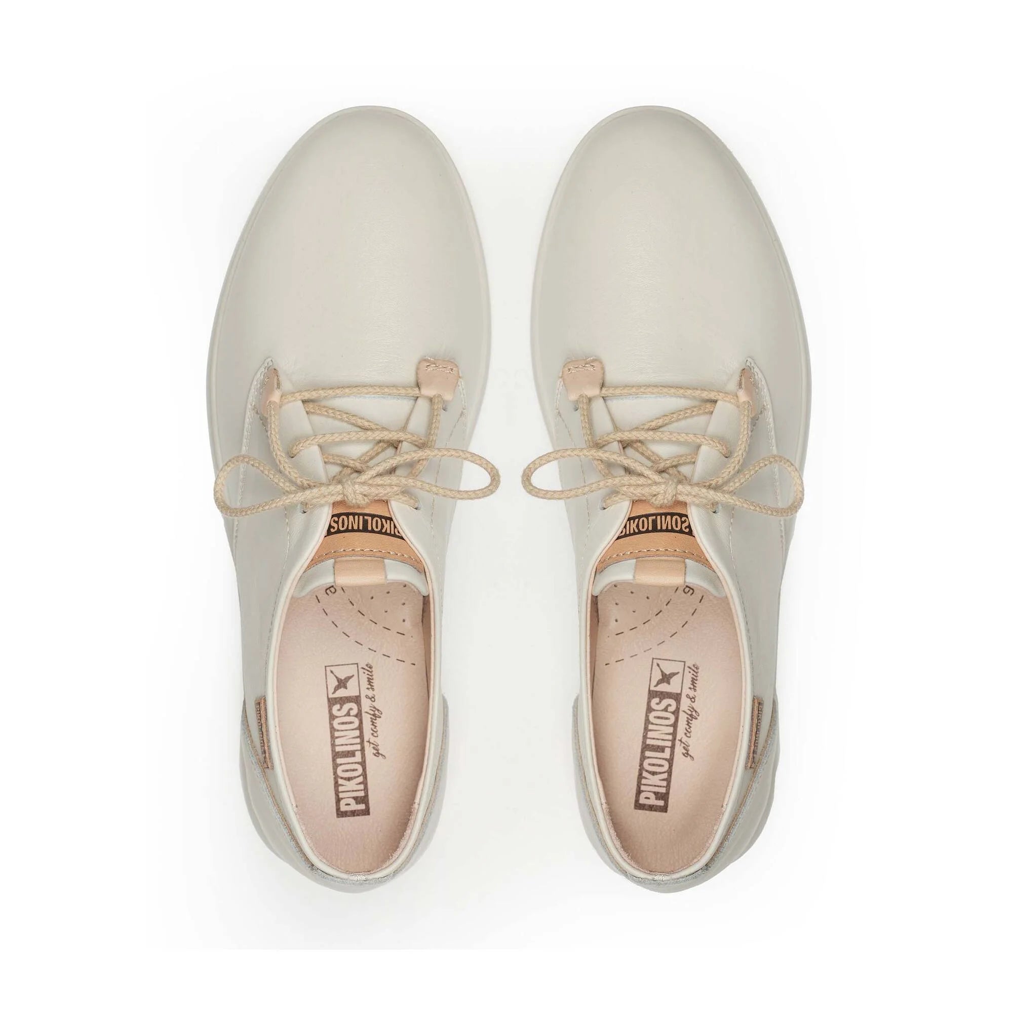 'Gandia' women's very soft lace-up shoe - off white