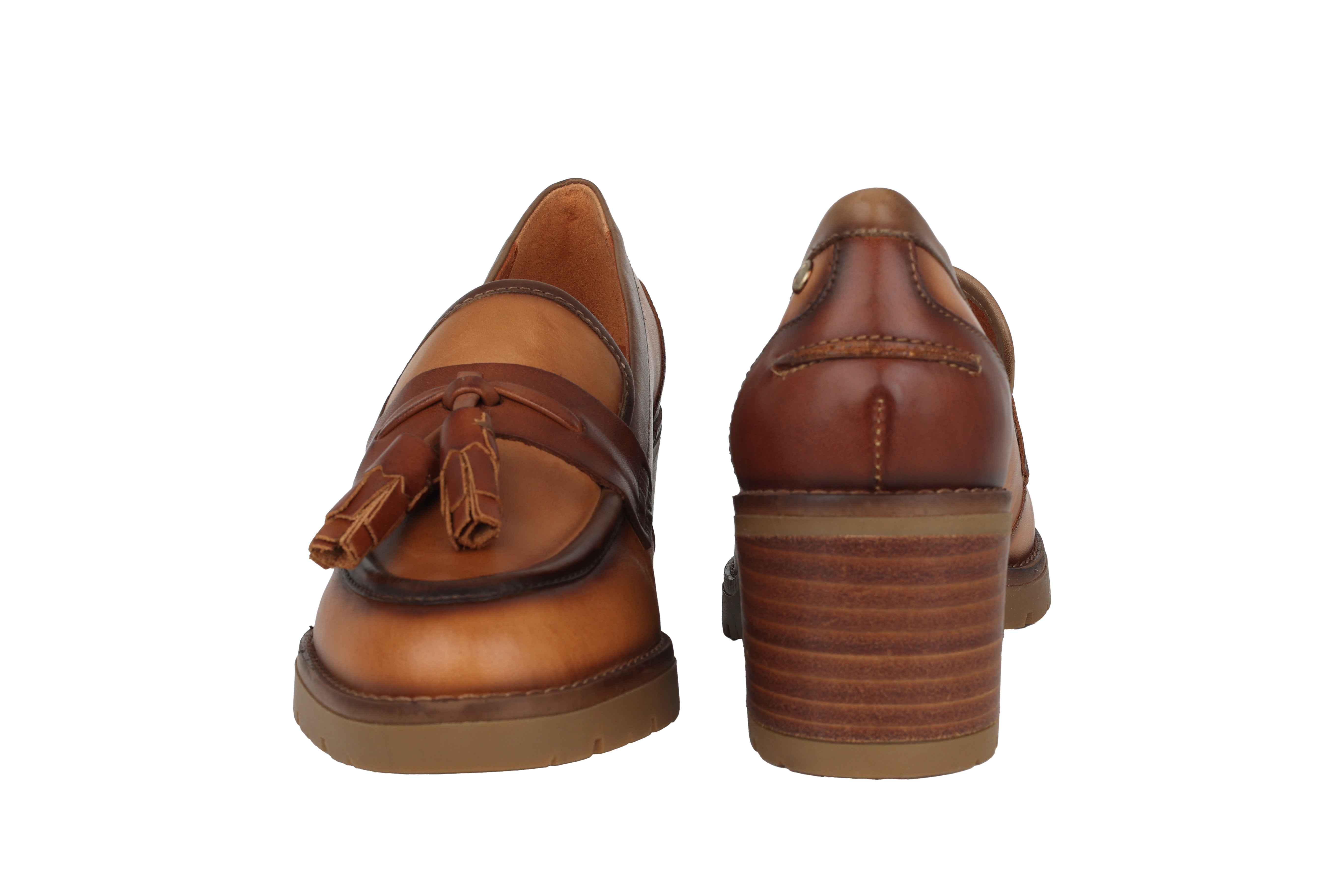 'Llanes' femminile scarpe con tacco - Mandorla bruna