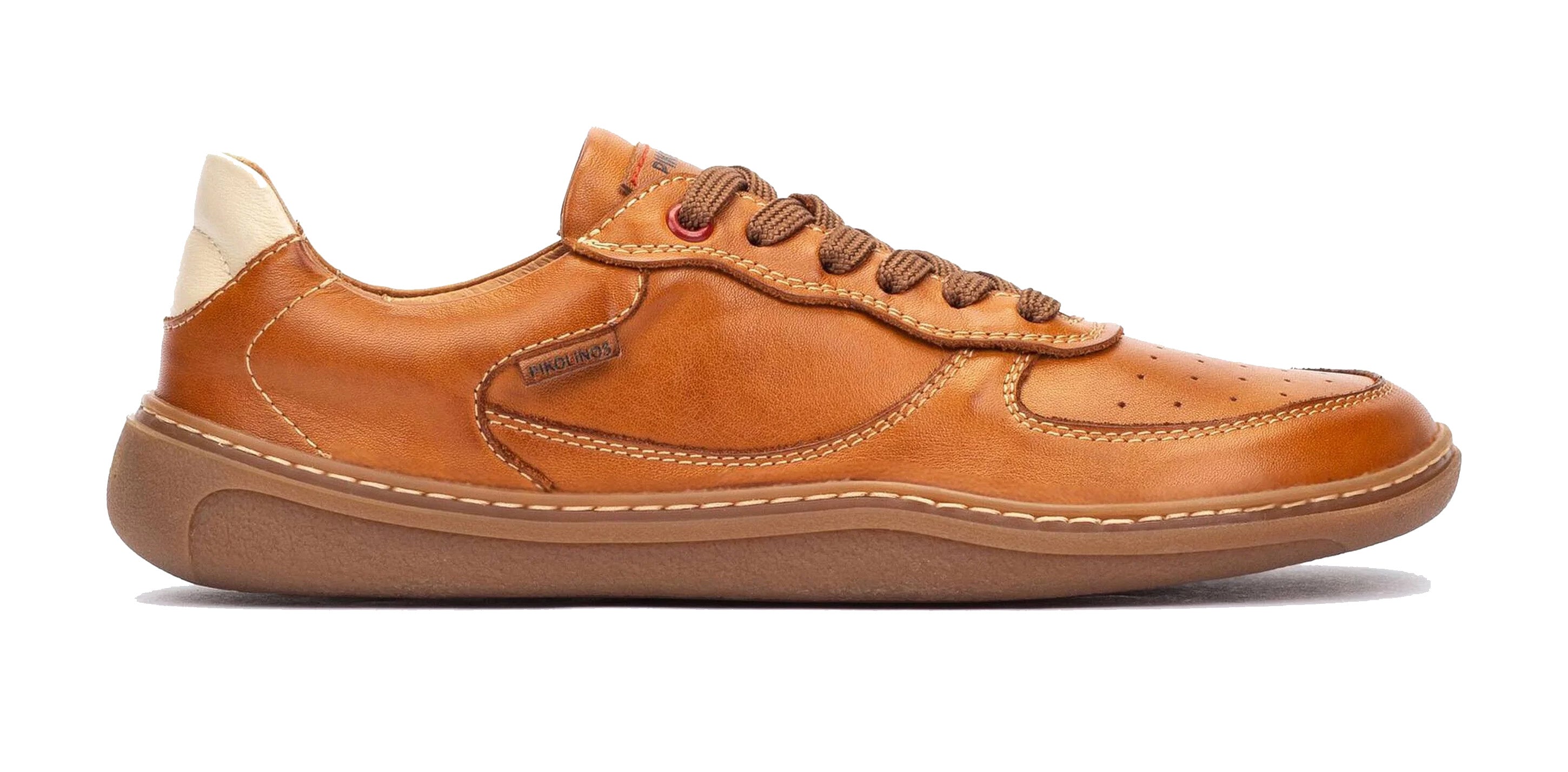 Herenschoen met veters op blote voeten 'Aranjuez' - Bruin